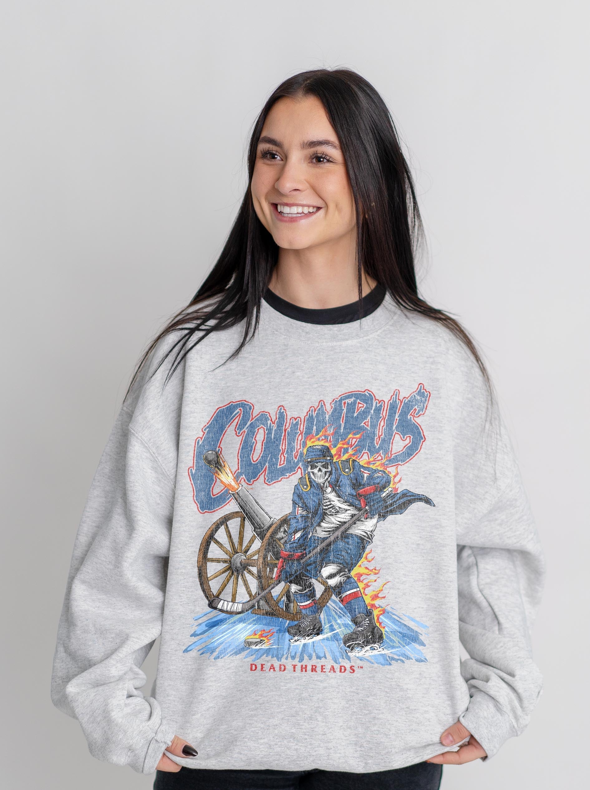 COLUMBUS HOCKEY CREWNECK SWEATSHIRT – Sweatshirt – Dead Threads Apparel