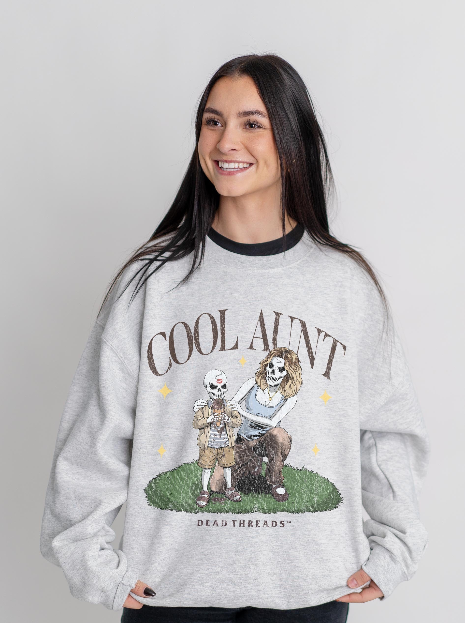 COOL AUNT (BOY) - CREWNECK SWEATSHIRT – Sweatshirt – Dead Threads Apparel