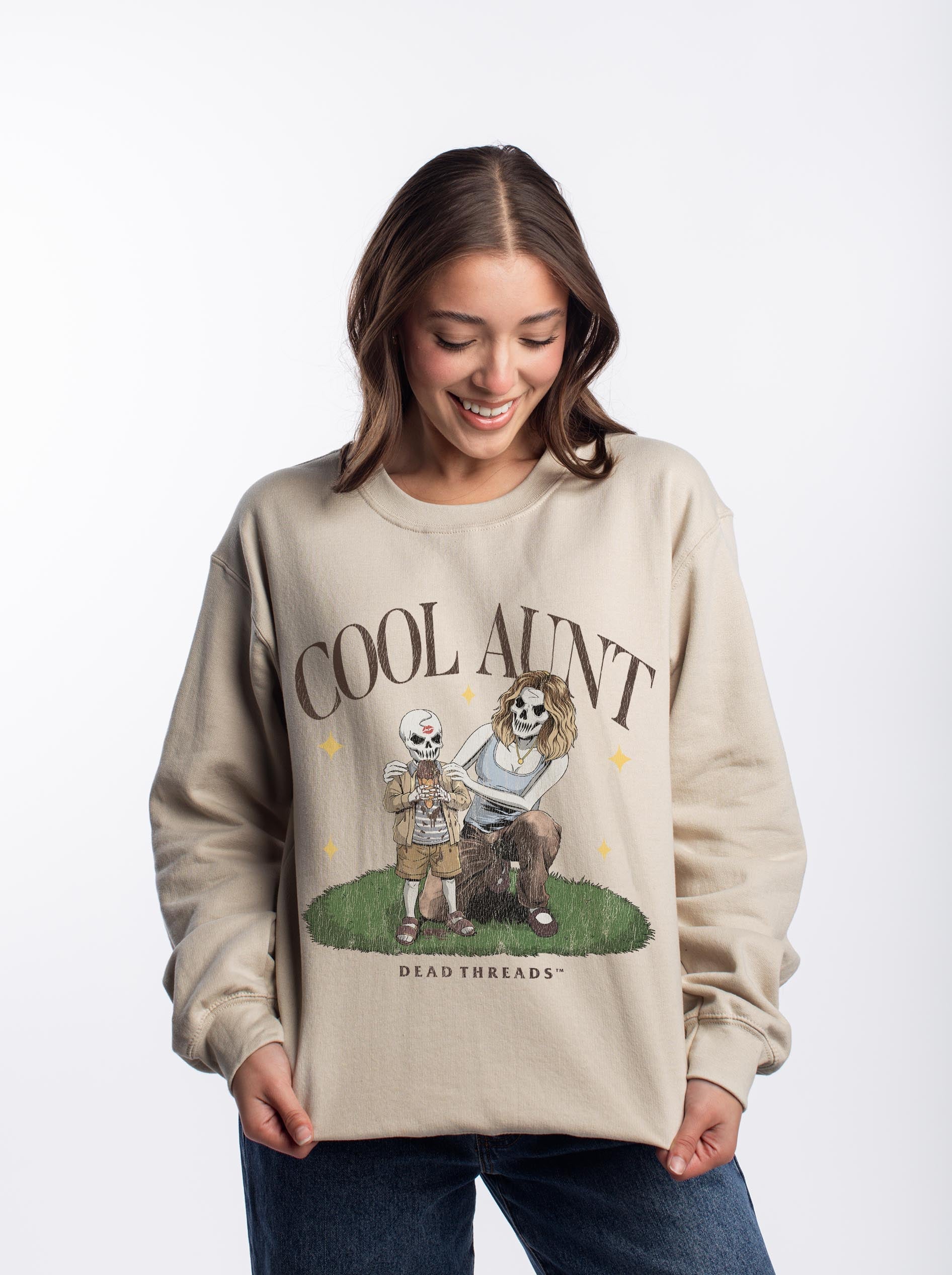 COOL AUNT (BOY) - CREWNECK SWEATSHIRT – Sweatshirt – Dead Threads Apparel