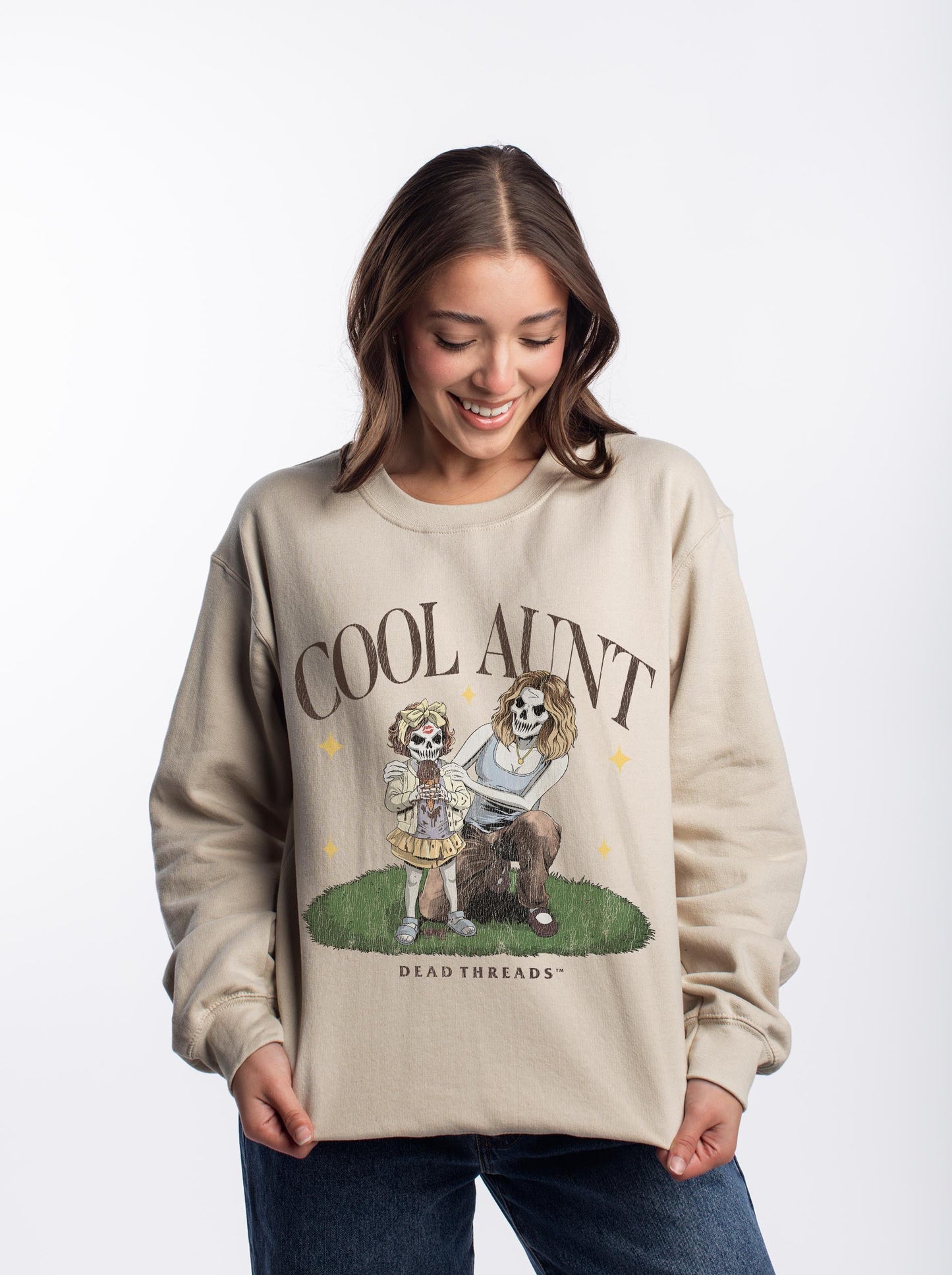 COOL AUNT (GIRL) - CREWNECK SWEATSHIRT – Sweatshirt – Dead Threads Apparel