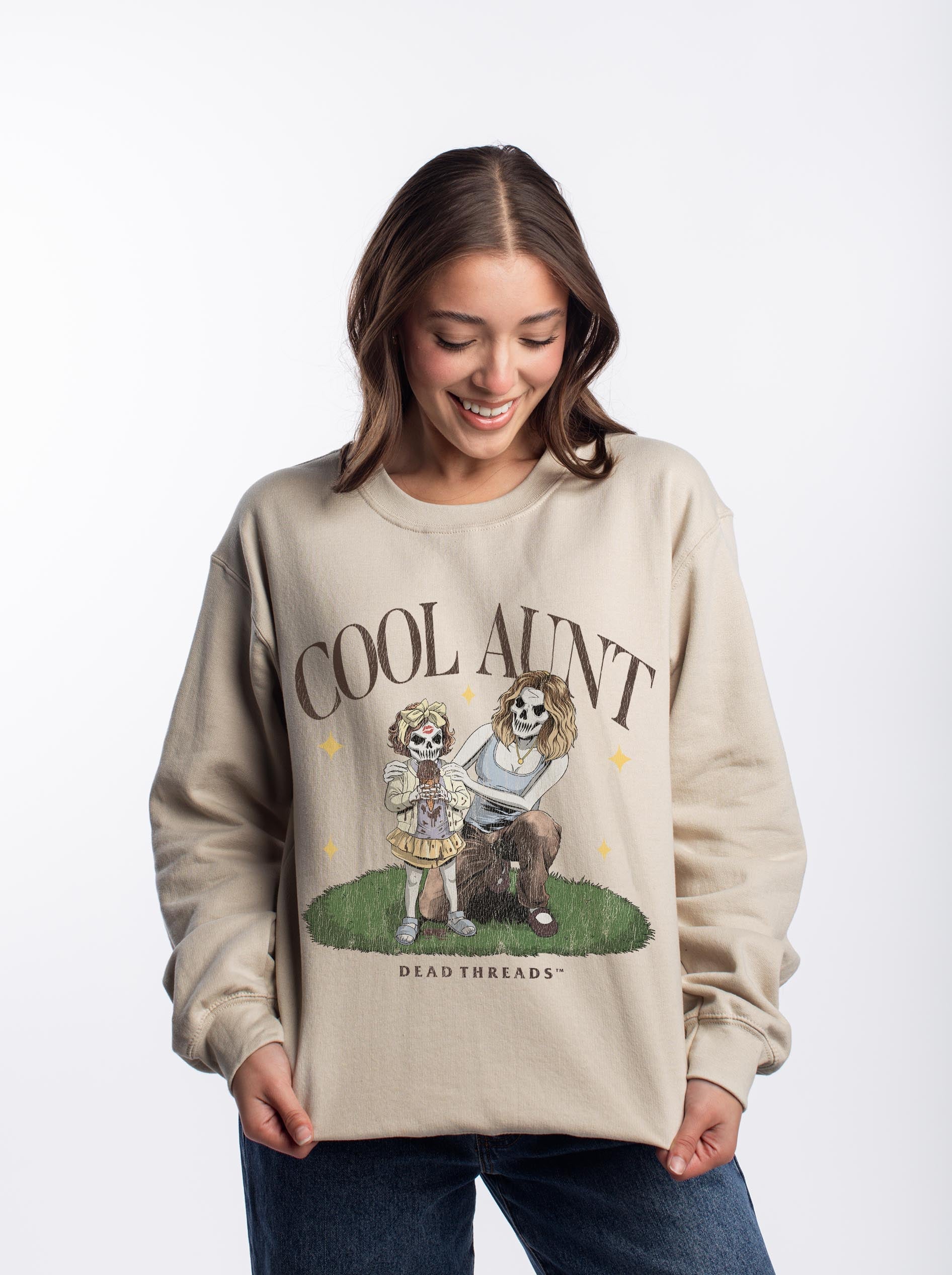 COOL AUNT (GIRL) - CREWNECK SWEATSHIRT – Sweatshirt – Dead Threads Apparel