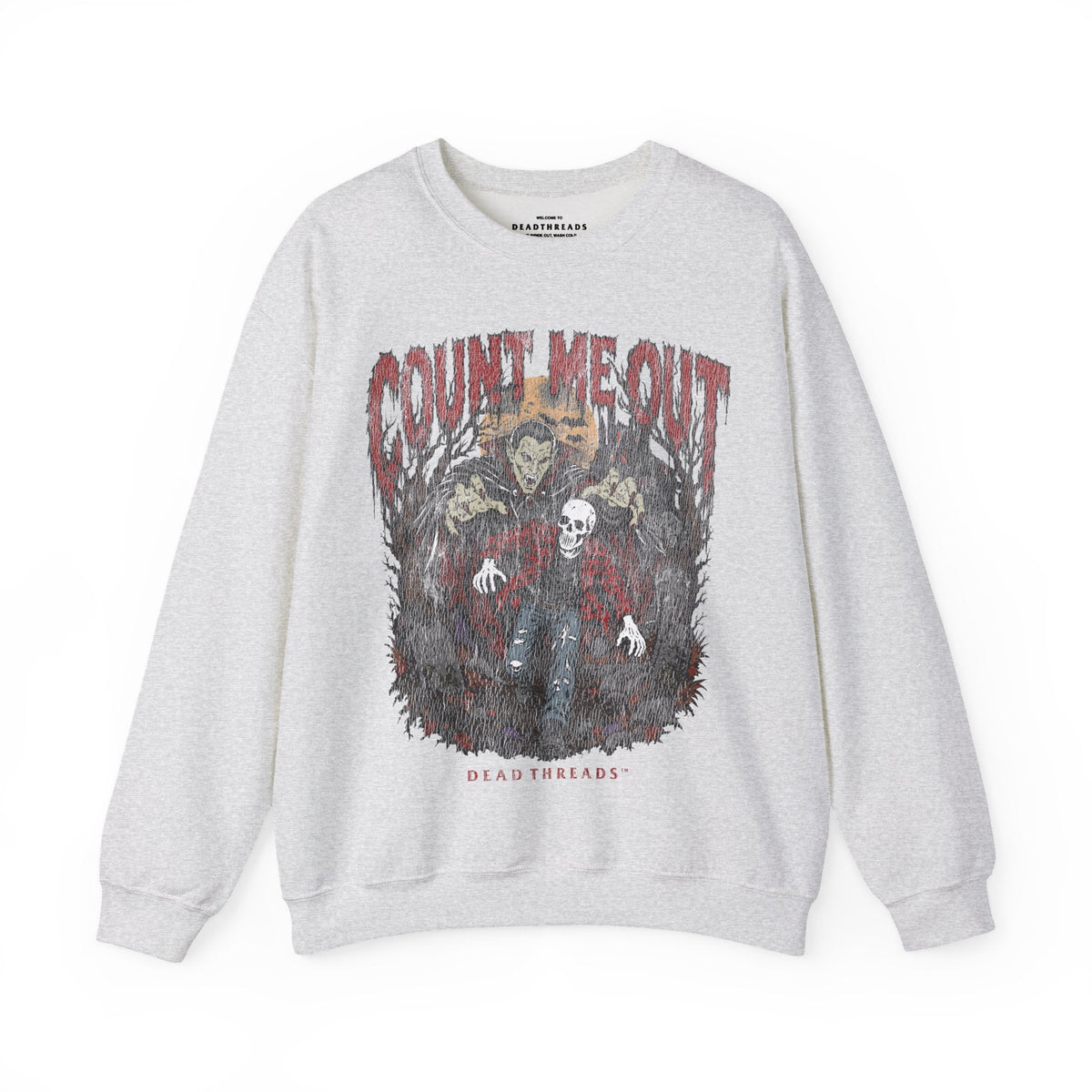 COUNT ME OUT CREWNECK SWEATSHIRT - Halloween Limited Drop – Sweatshirt – Dead Threads Apparel