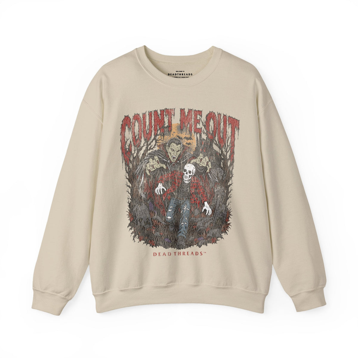 COUNT ME OUT CREWNECK SWEATSHIRT - Halloween Limited Drop – Sweatshirt – Dead Threads Apparel
