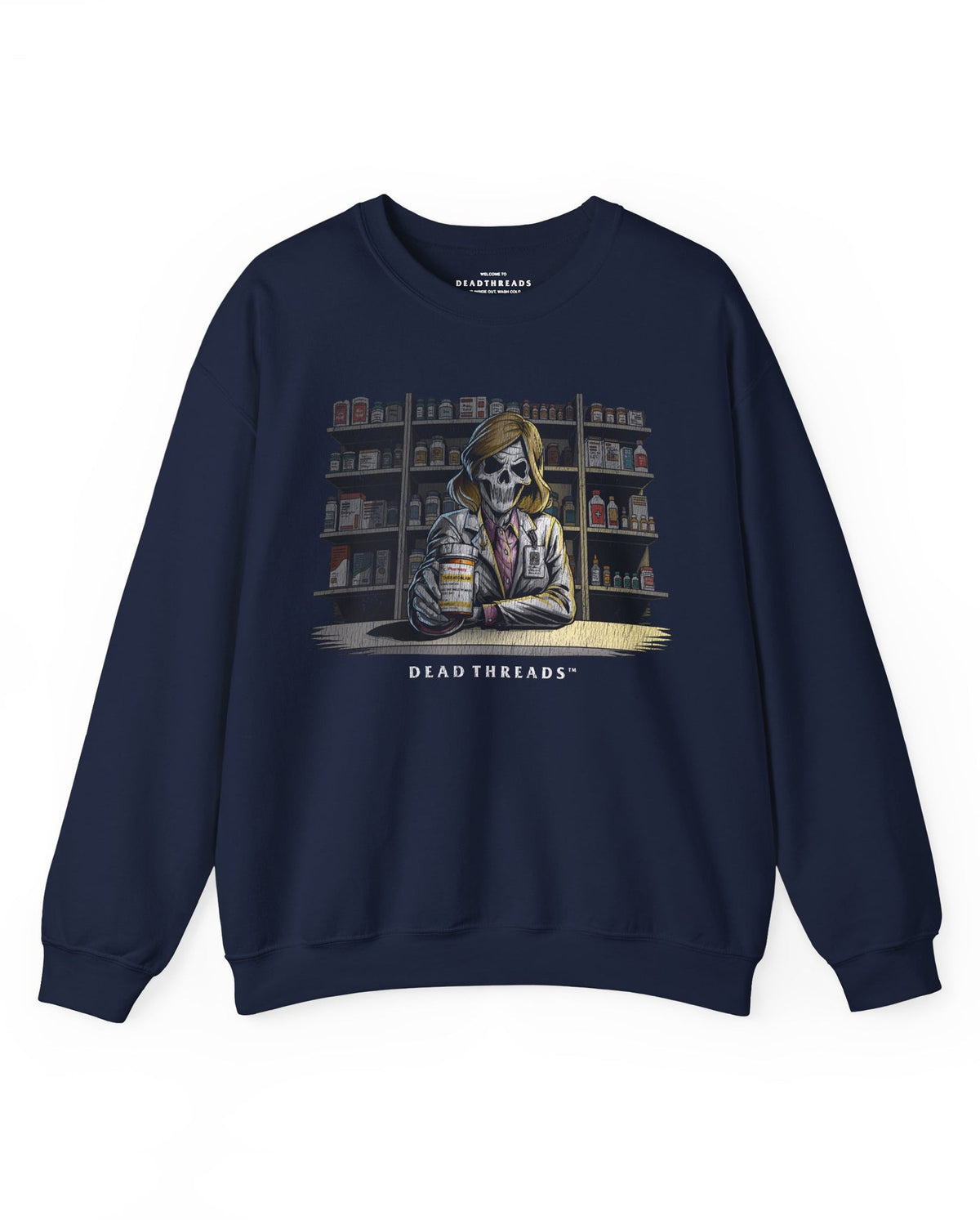CRYPTS & SCRIPTS (PHARMACIST, FEMALE) - CREWNECK SWEATSHIRT – Sweatshirt – Dead Threads Apparel