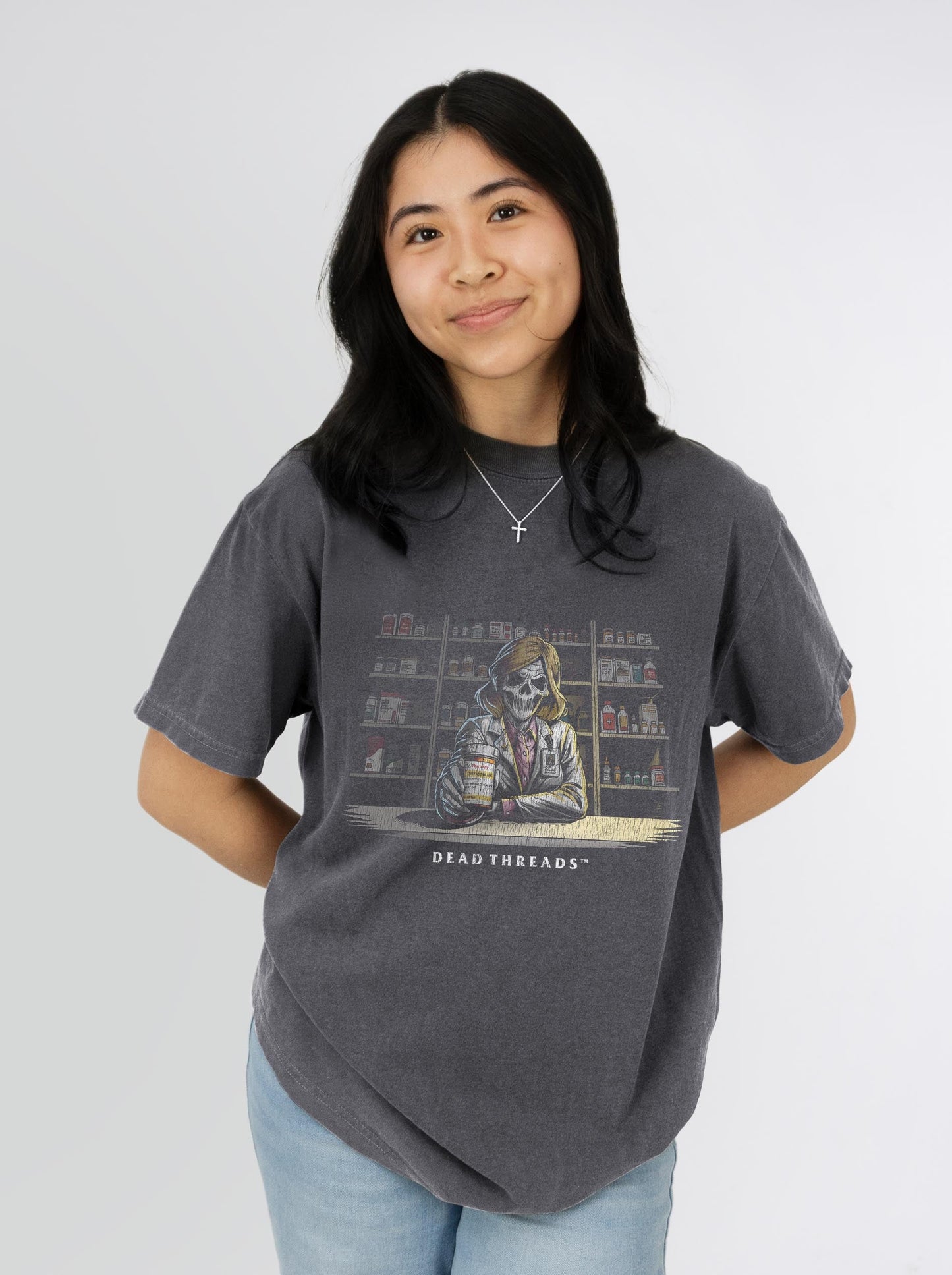 CRYPTS & SCRIPTS (PHARMACIST, FEMALE) – T-Shirt – Dead Threads Apparel