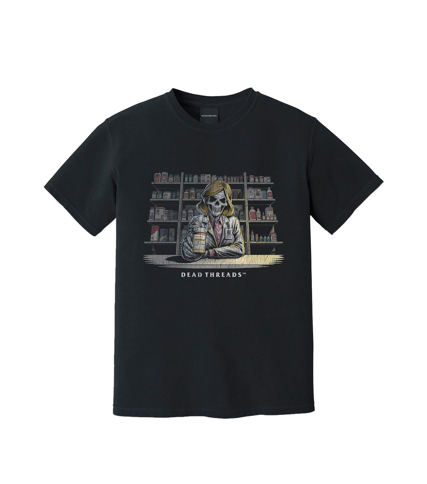 CRYPTS & SCRIPTS (PHARMACIST, FEMALE) – T-Shirt – Dead Threads Apparel