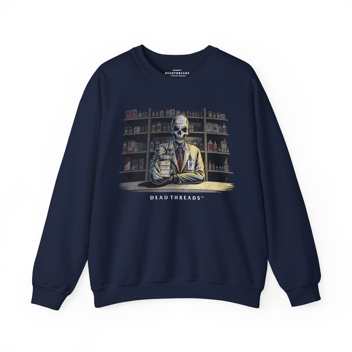 CRYPTS & SCRIPTS (PHARMACIST, MALE) - CREWNECK SWEATSHIRT – Sweatshirt – Dead Threads Apparel
