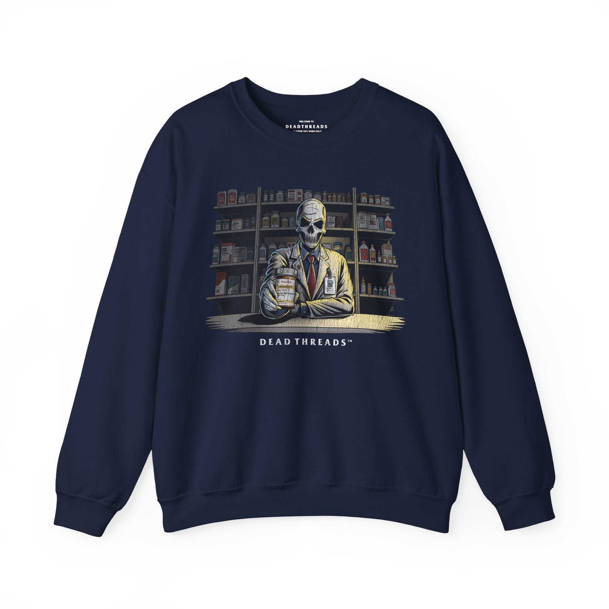 CRYPTS & SCRIPTS (PHARMACIST, MALE) - CREWNECK SWEATSHIRT – Sweatshirt – Dead Threads Apparel