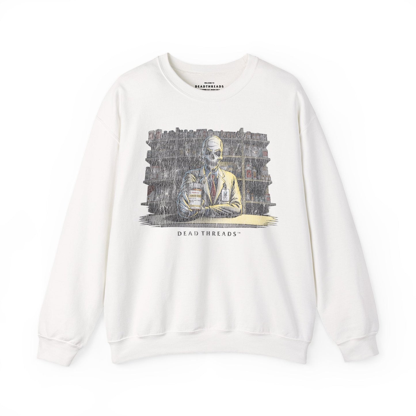 CRYPTS & SCRIPTS (PHARMACIST, MALE) - CREWNECK SWEATSHIRT – Sweatshirt – Dead Threads Apparel