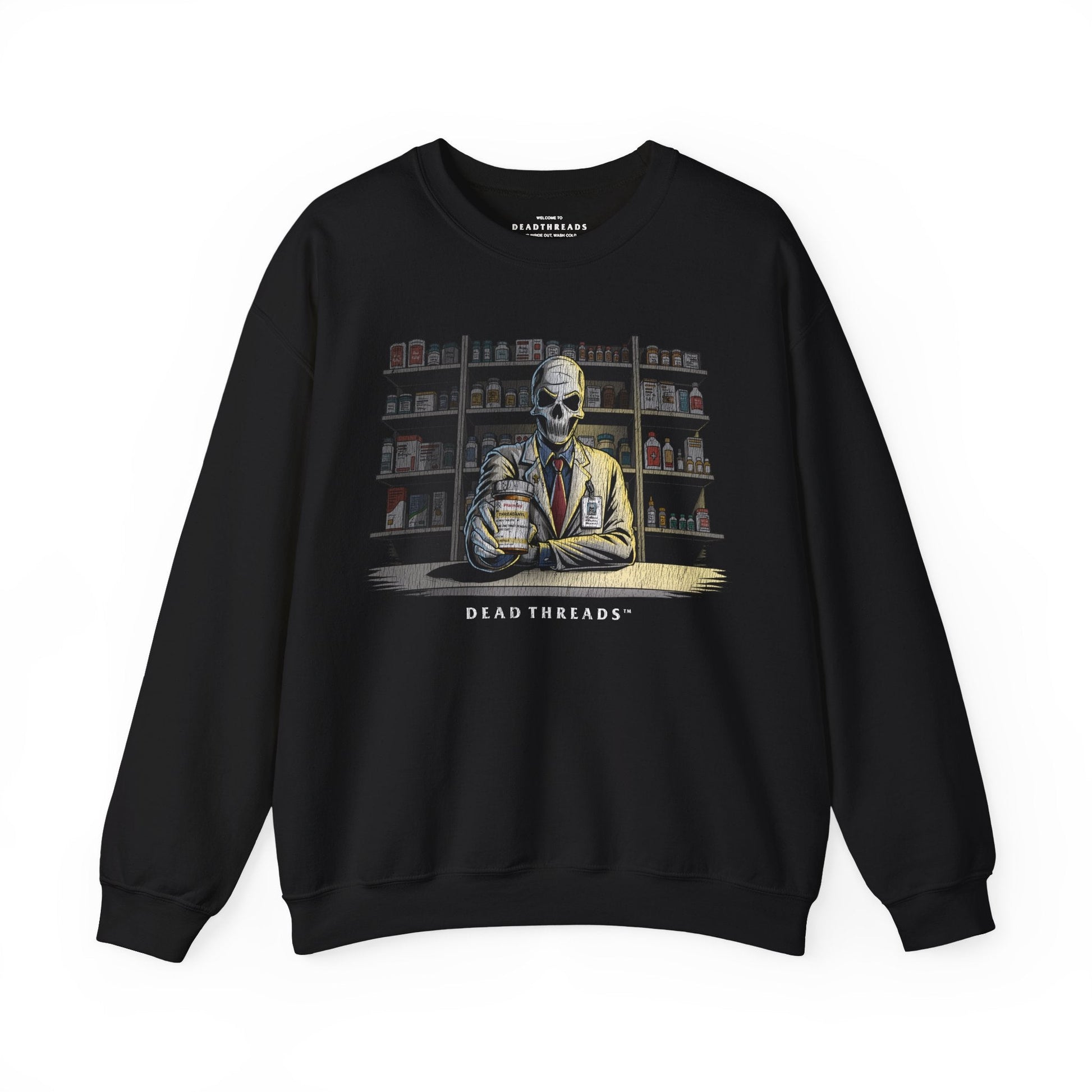 CRYPTS & SCRIPTS (PHARMACIST, MALE) - CREWNECK SWEATSHIRT – Sweatshirt – Dead Threads Apparel
