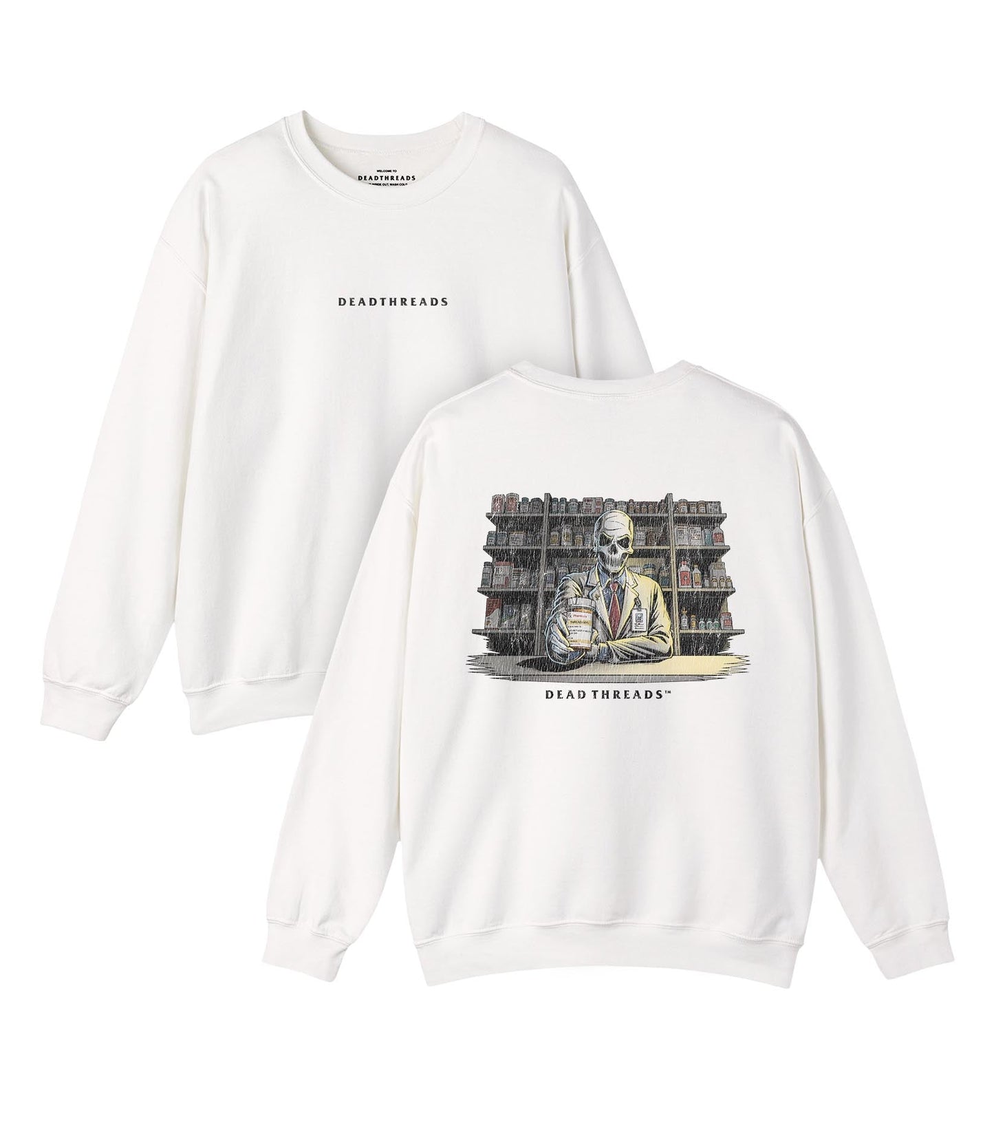 CRYPTS & SCRIPTS (PHARMACIST, MALE) - “DT ESSENTIAL" CREWNECK SWEATSHIRT – Sweatshirt – Dead Threads Apparel
