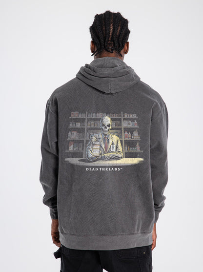CRYPTS & SCRIPTS (PHARMACIST, MALE) - “DT ESSENTIAL" HOODIE – Hoodie – Dead Threads Apparel