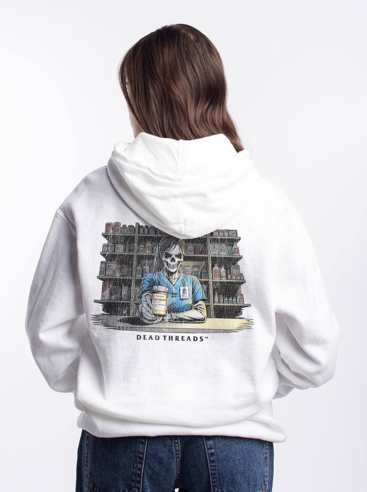 CRYPTS & SCRIPTS (PHARMACY TECH, FEMALE) - “DT ESSENTIAL" HOODIE – Hoodie – Dead Threads Apparel