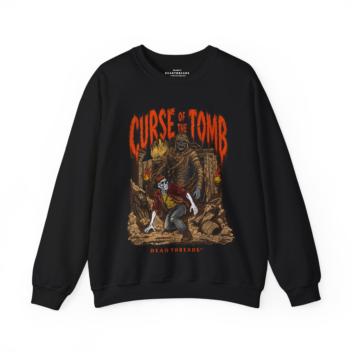 CURSE OF THE TOMB CREWNECK SWEATSHIRT - Halloween Limited Drop – Sweatshirt – Dead Threads Apparel