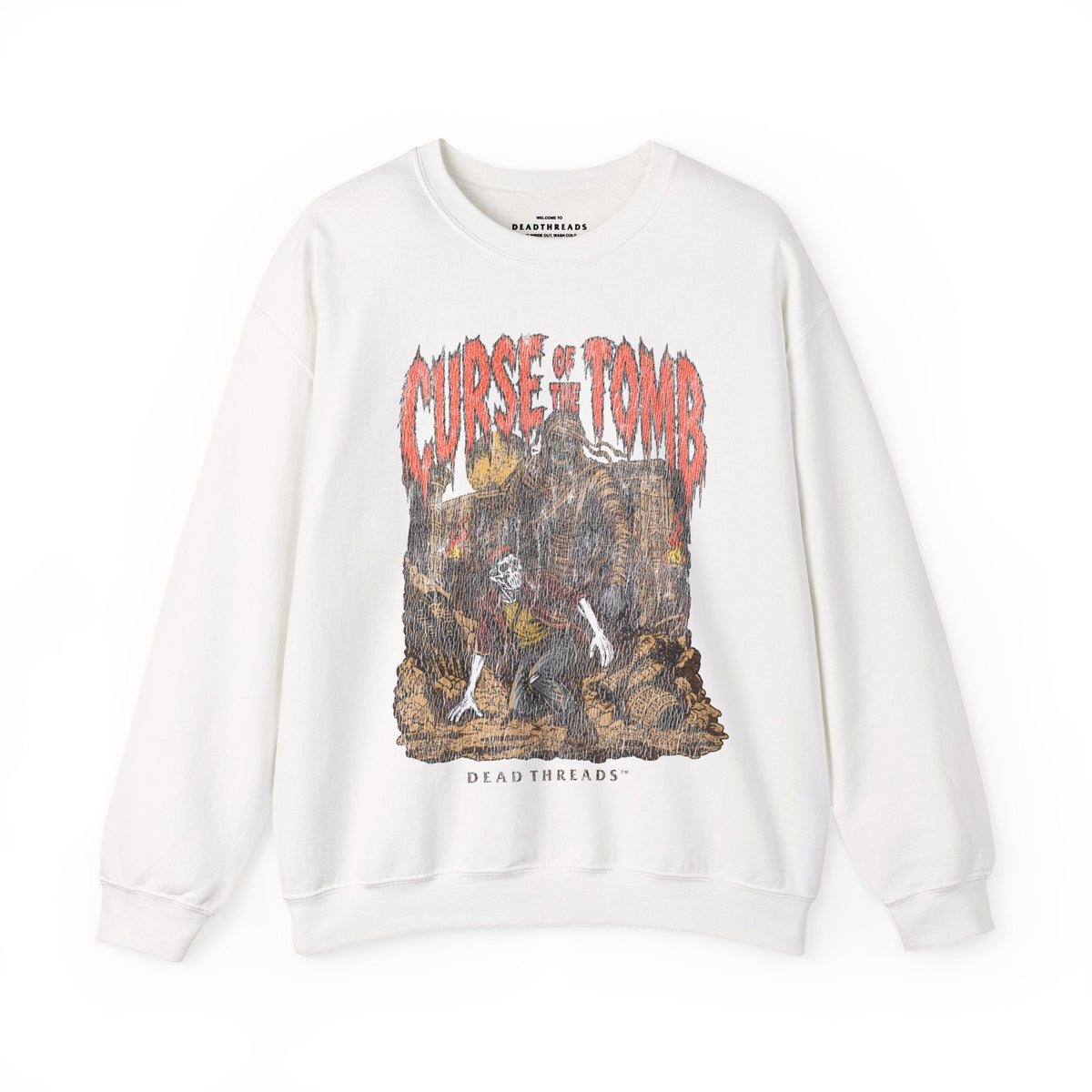 CURSE OF THE TOMB CREWNECK SWEATSHIRT - Halloween Limited Drop – Sweatshirt – Dead Threads Apparel