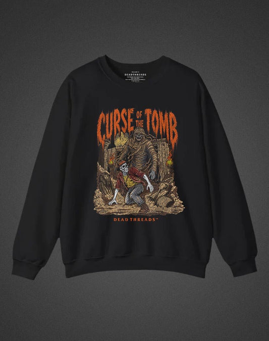 CURSE OF THE TOMB CREWNECK SWEATSHIRT - Halloween Limited Drop – Sweatshirt – Dead Threads Apparel