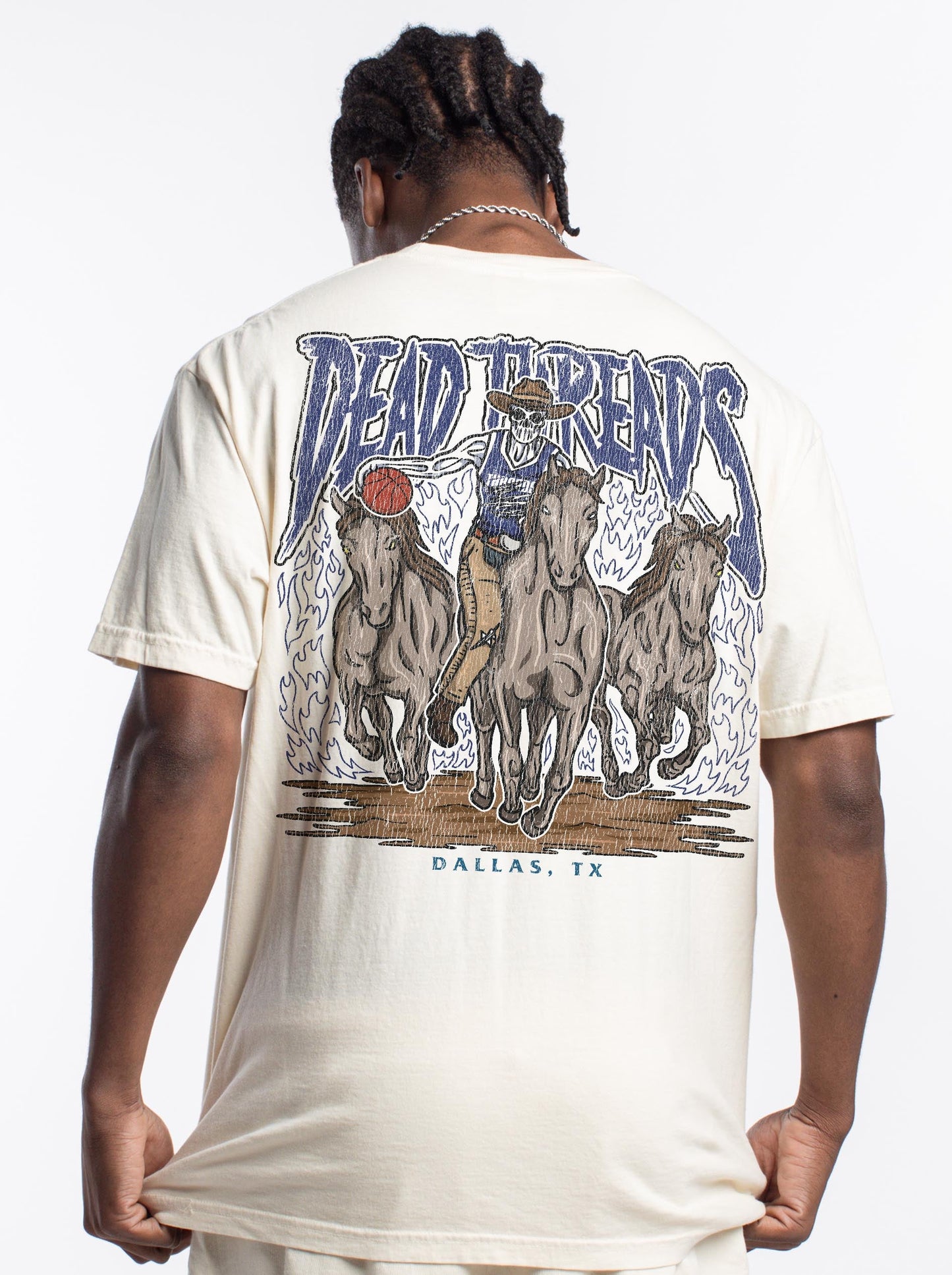 DALLAS BASKETBALL - “3 SKULL” PREMIUM T-SHIRT – T-Shirt – Dead Threads Apparel