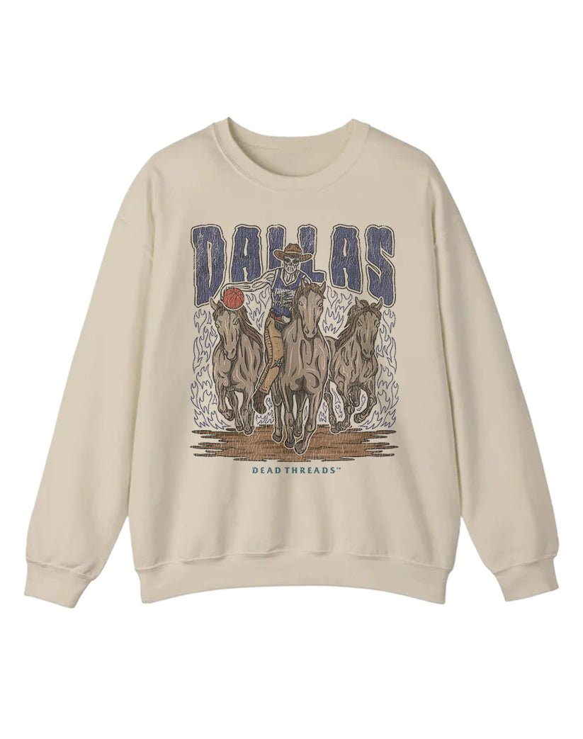 DALLAS BASKETBALL CREWNECK SWEATSHIRT – Sweatshirt – Dead Threads Apparel