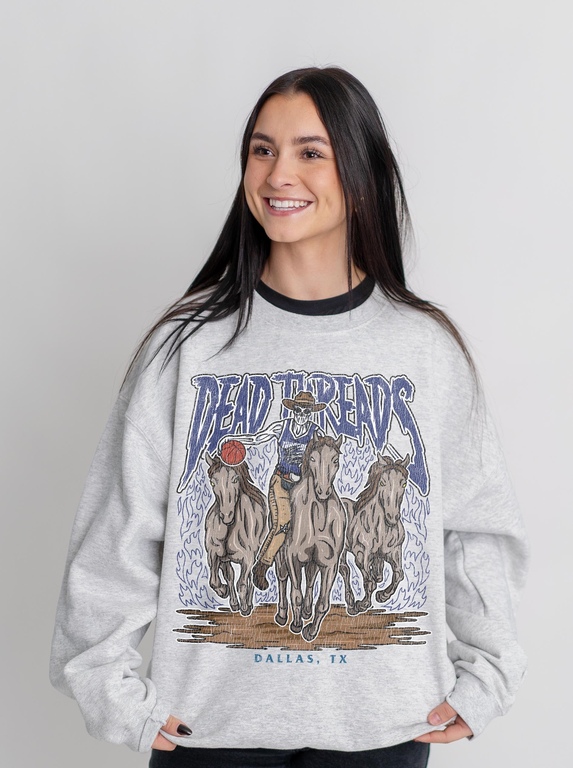DALLAS BASKETBALL - CREWNECK SWEATSHIRT – Sweatshirt – Dead Threads Apparel