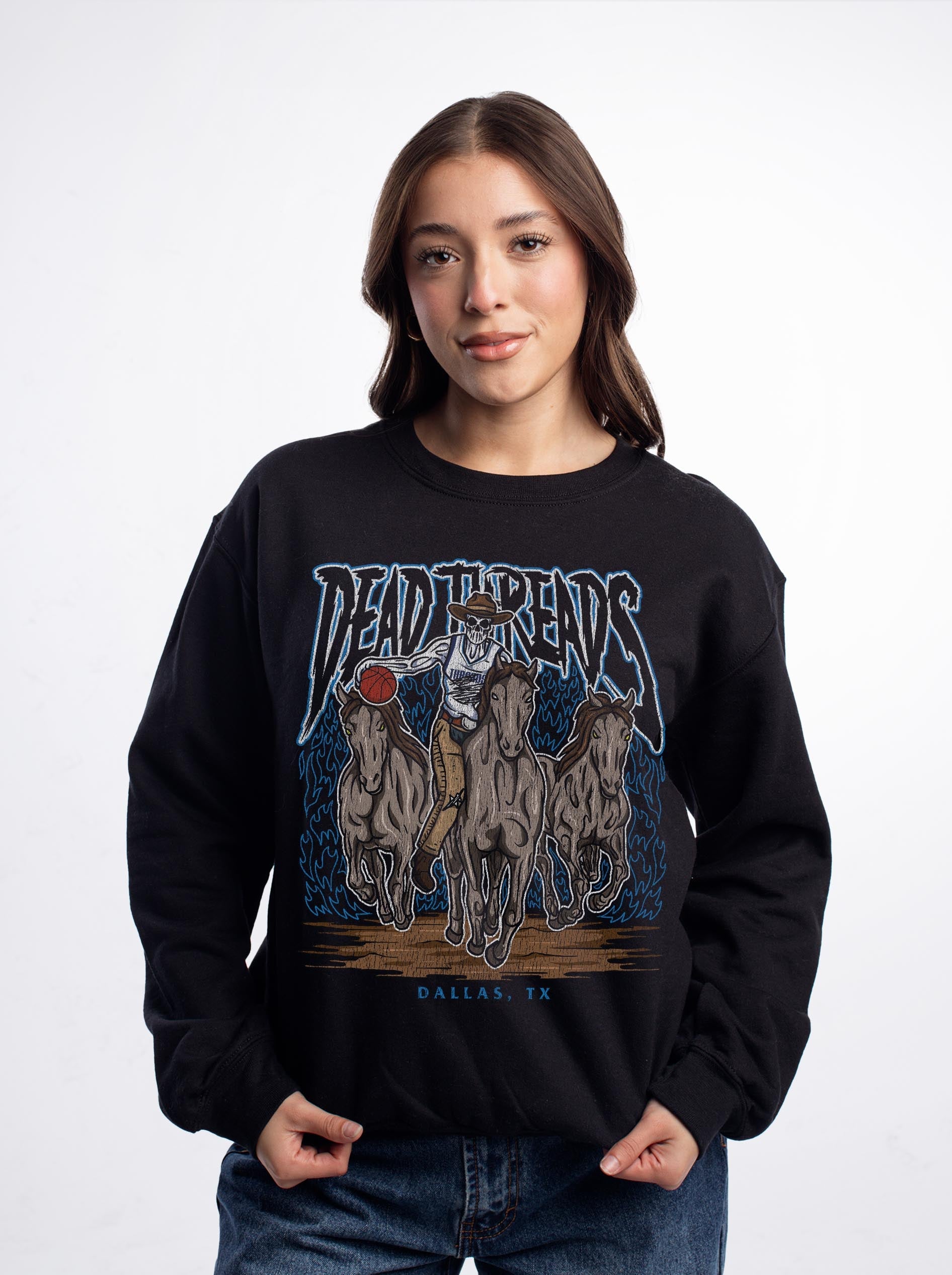DALLAS BASKETBALL - CREWNECK SWEATSHIRT – Sweatshirt – Dead Threads Apparel