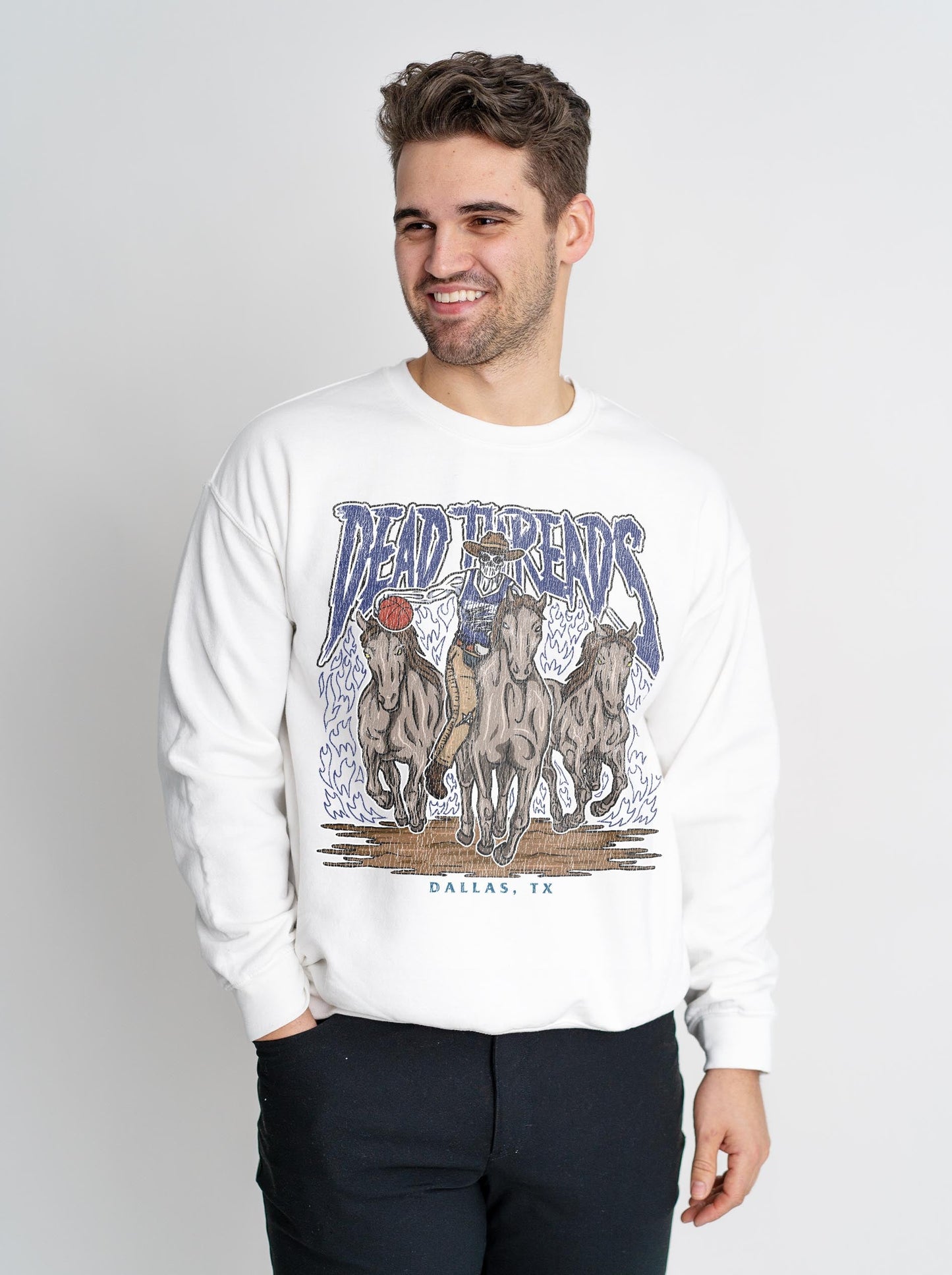 DALLAS BASKETBALL - CREWNECK SWEATSHIRT – Sweatshirt – Dead Threads Apparel