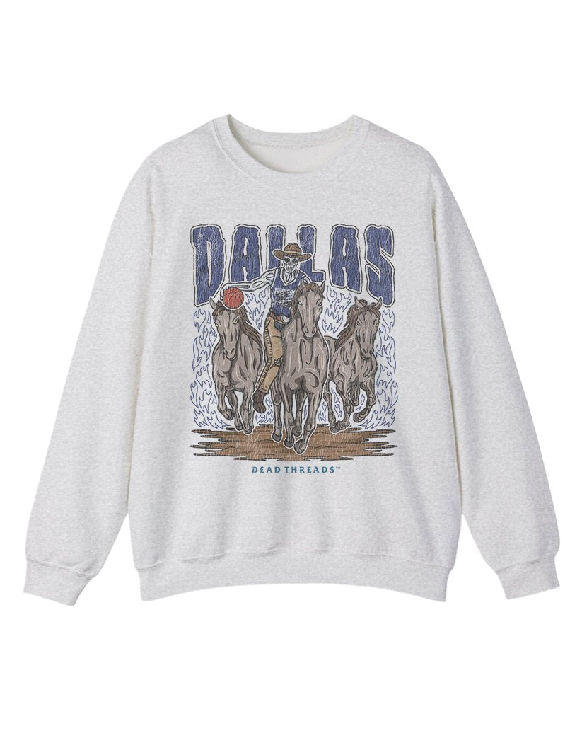 DALLAS BASKETBALL CREWNECK SWEATSHIRT – Sweatshirt – Dead Threads Apparel
