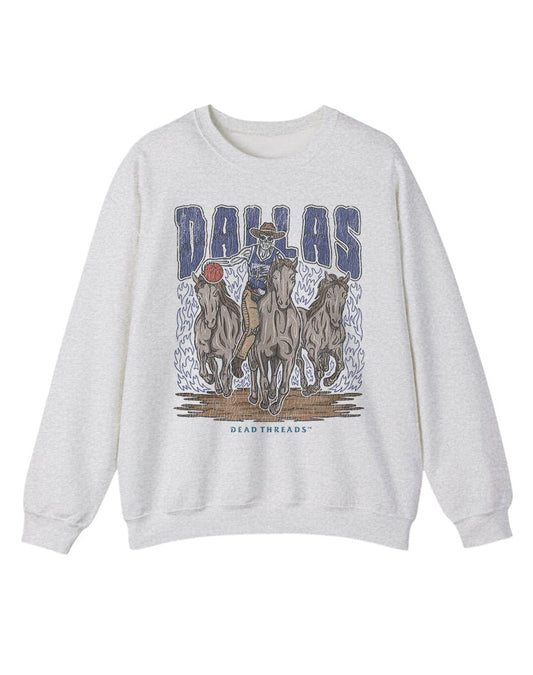 DALLAS BASKETBALL CREWNECK SWEATSHIRT – Sweatshirt – Dead Threads Apparel