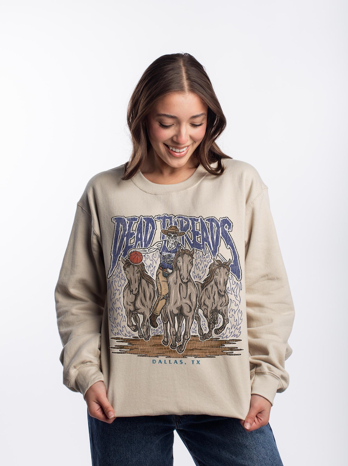 DALLAS BASKETBALL - CREWNECK SWEATSHIRT – Sweatshirt – Dead Threads Apparel
