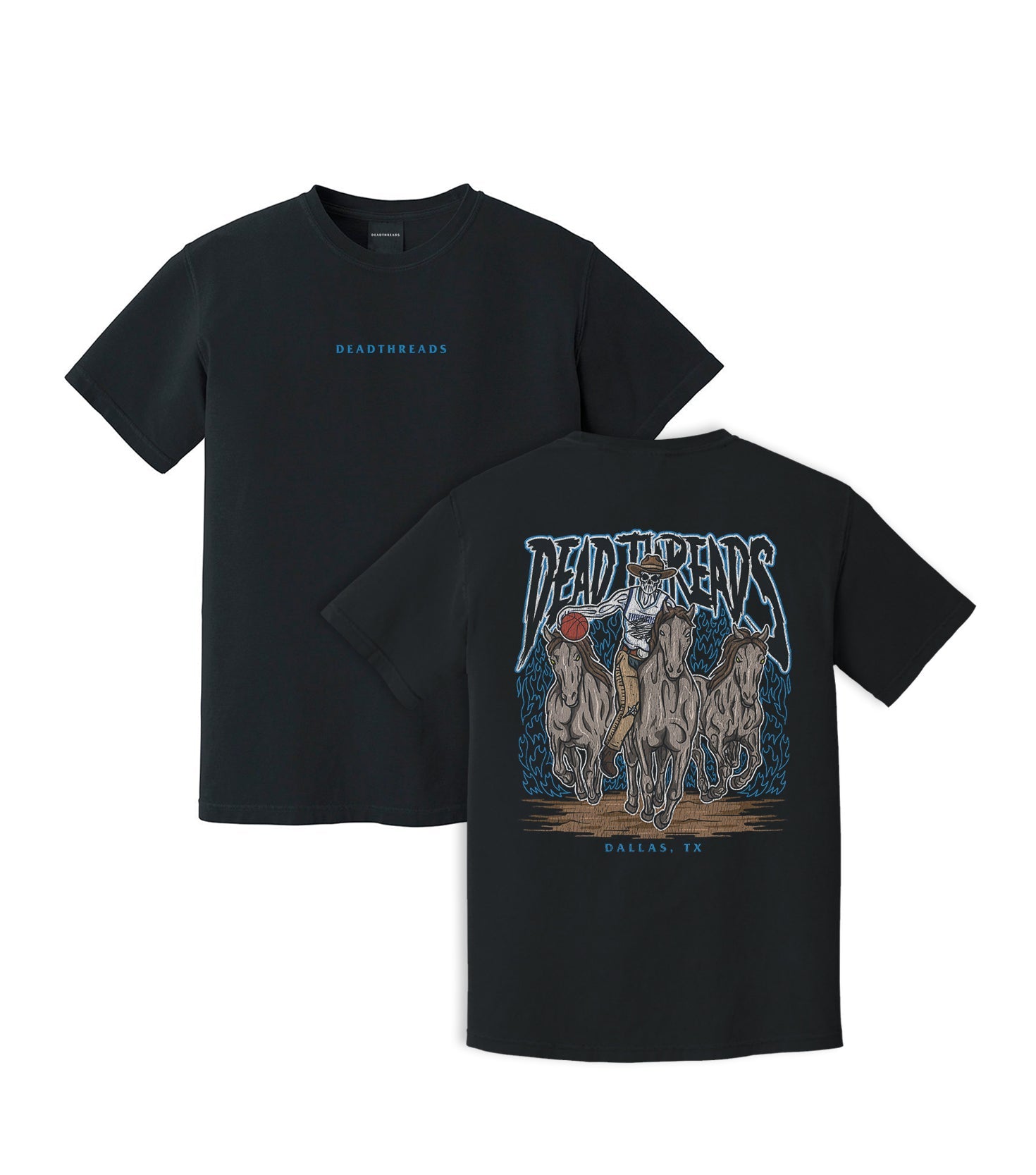 DALLAS BASKETBALL - “DT ESSENTIAL" PREMIUM T-SHIRT – T-Shirt – Dead Threads Apparel