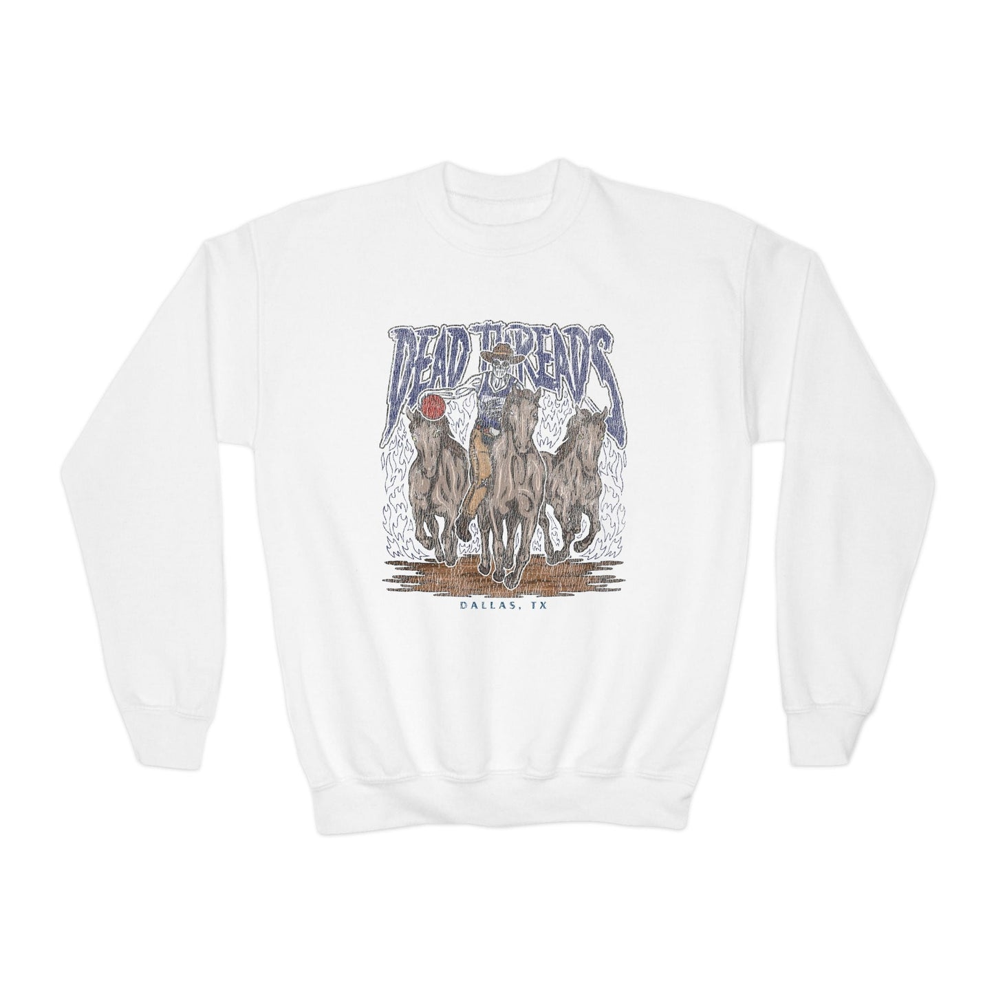 DALLAS BASKETBALL - KIDS CREWNECK SWEATSHIRT – Kids clothes – Dead Threads Apparel