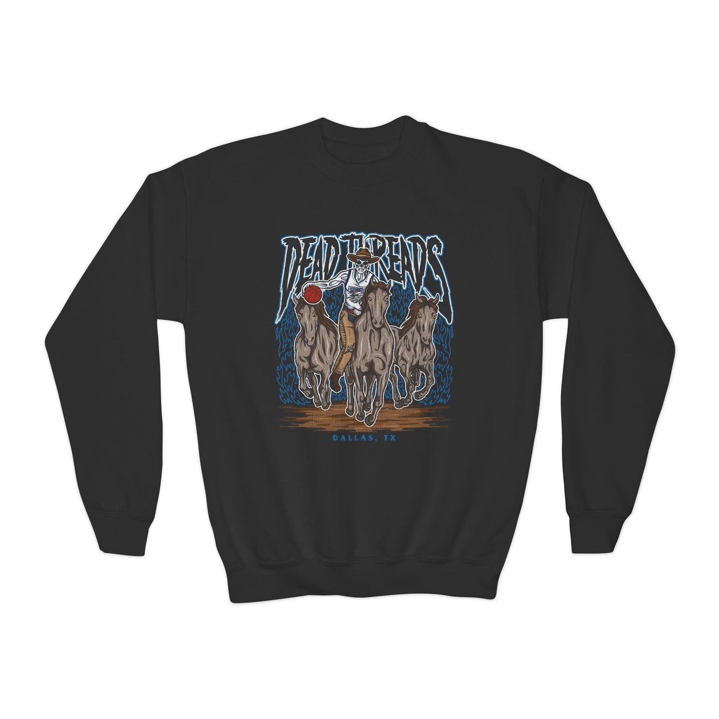 DALLAS BASKETBALL - KIDS CREWNECK SWEATSHIRT – Kids clothes – Dead Threads Apparel