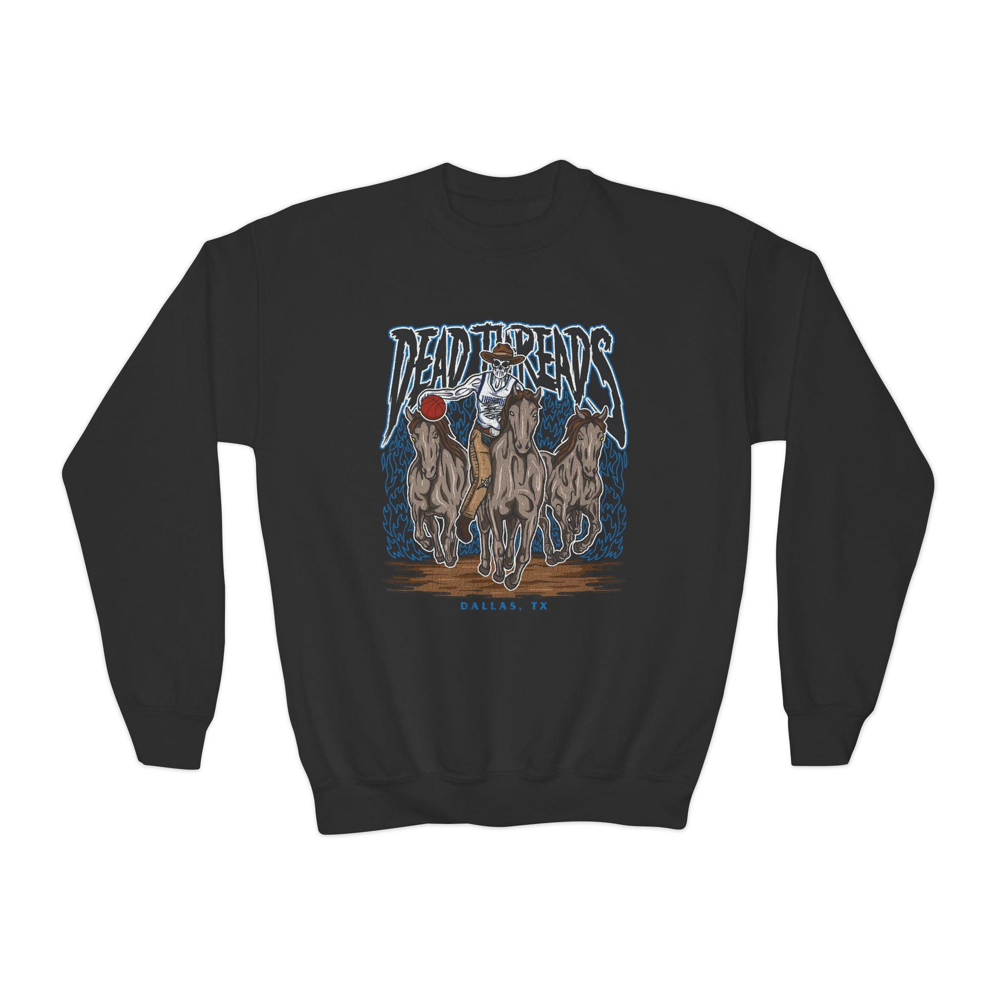DALLAS BASKETBALL - KIDS CREWNECK SWEATSHIRT – Kids clothes – Dead Threads Apparel