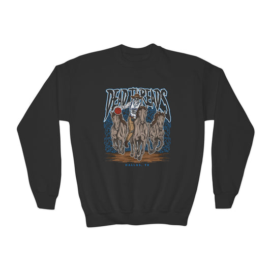 DALLAS BASKETBALL - KIDS CREWNECK SWEATSHIRT – Kids clothes – Dead Threads Apparel