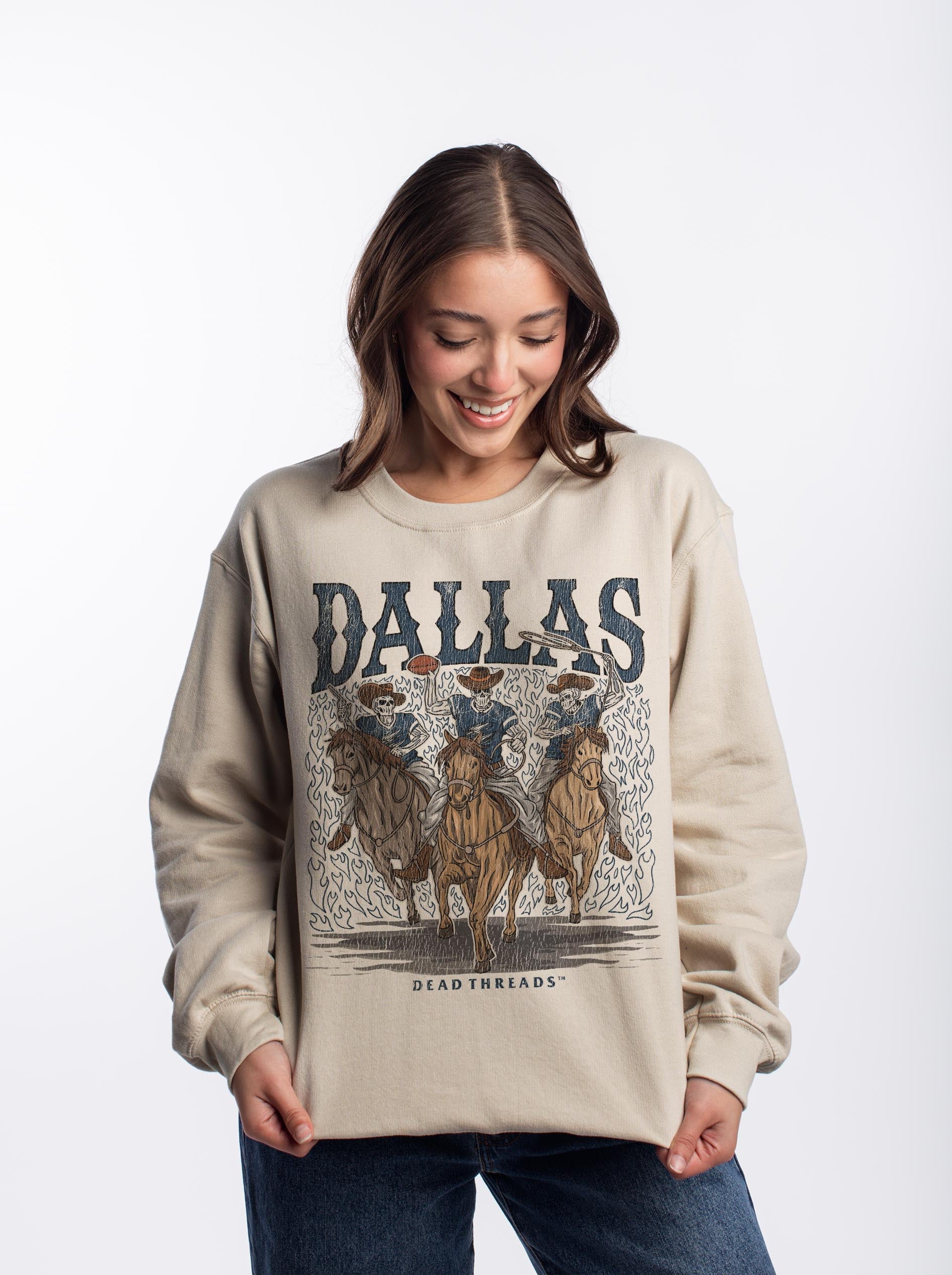 DALLAS FOOTBALL v1 CREWNECK SWEATSHIRT – Sweatshirt – Dead Threads Apparel