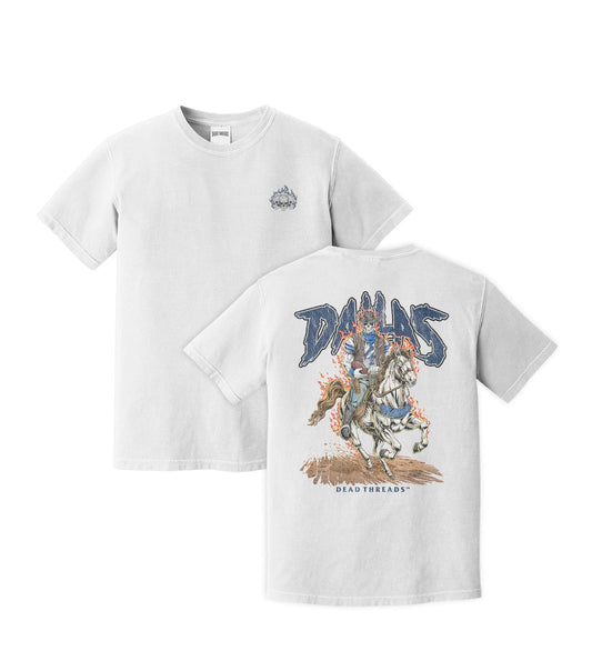 DALLAS FOOTBALL v2 - “3 SKULL” PREMIUM T - SHIRT – T-Shirt – Dead Threads Apparel