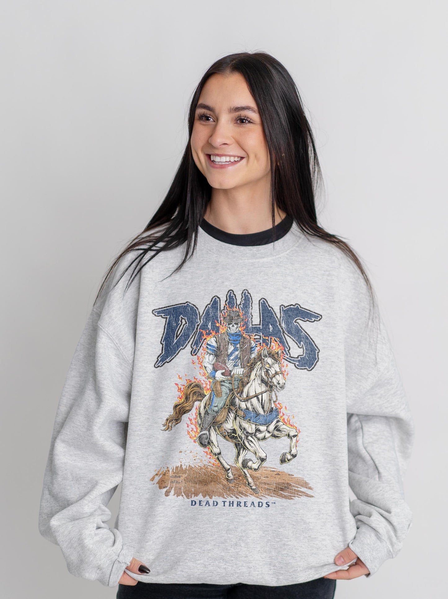 DALLAS FOOTBALL v2 CREWNECK SWEATSHIRT – Sweatshirt – Dead Threads Apparel