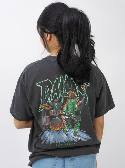 DALLAS HOCKEY - “3 SKULL” PREMIUM T - SHIRT – T-Shirt – Dead Threads Apparel