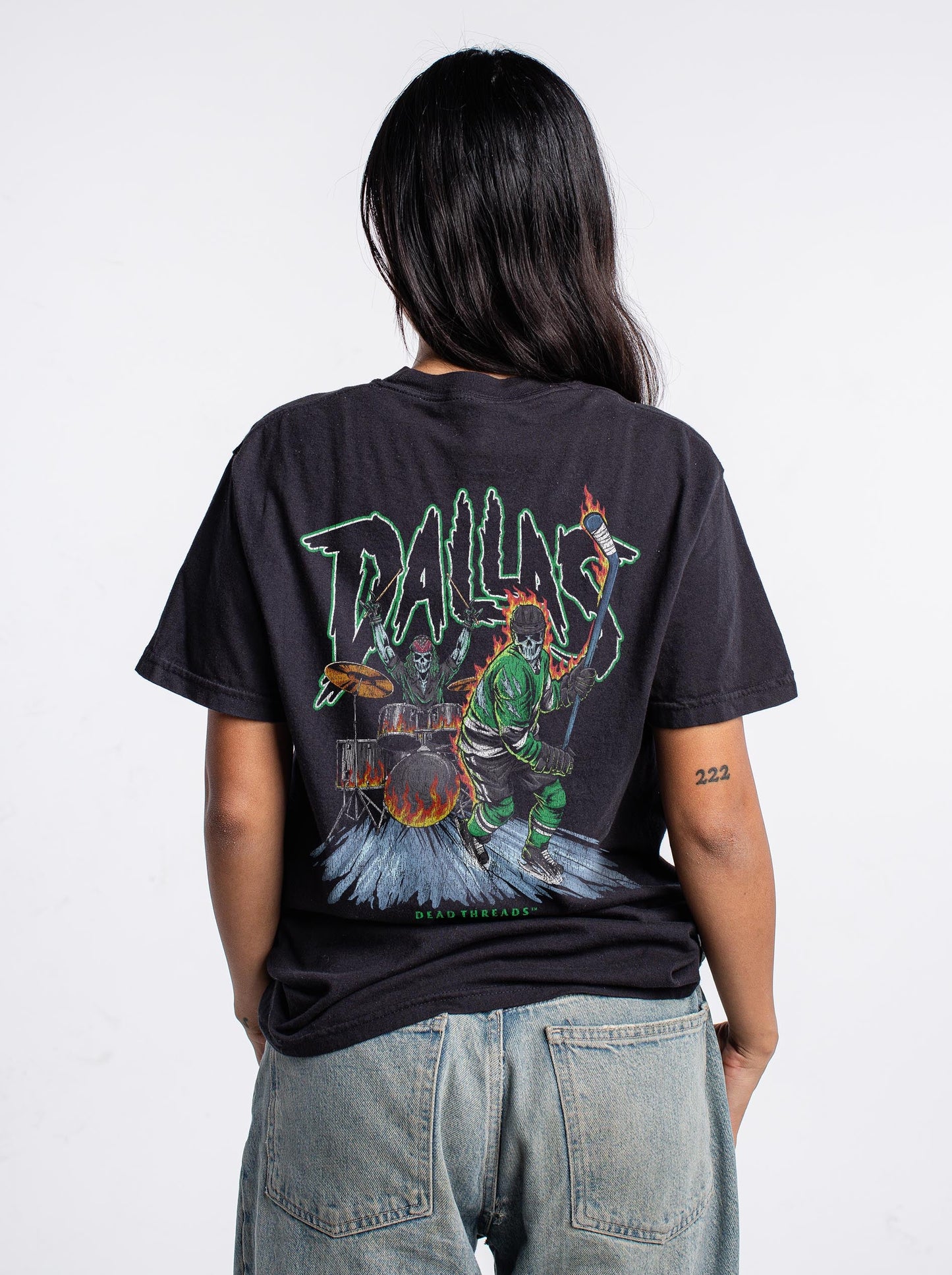 DALLAS HOCKEY - “3 SKULL” PREMIUM T - SHIRT – T-Shirt – Dead Threads Apparel