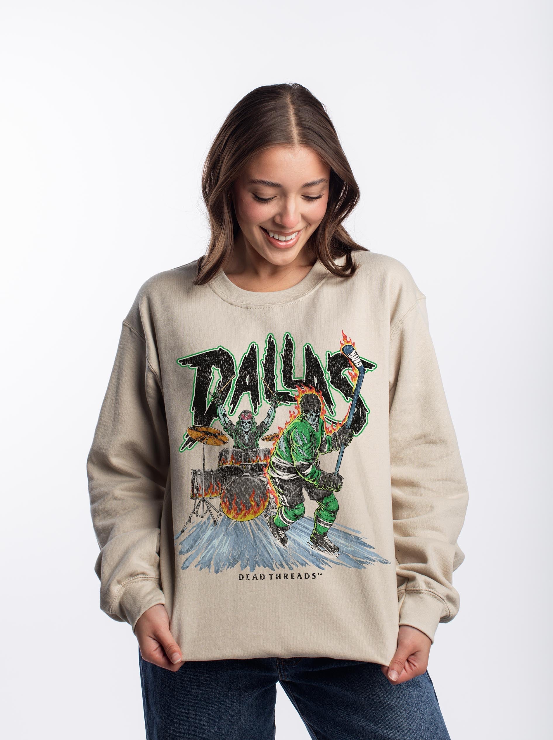 DALLAS HOCKEY CREWNECK SWEATSHIRT – Sweatshirt – Dead Threads Apparel