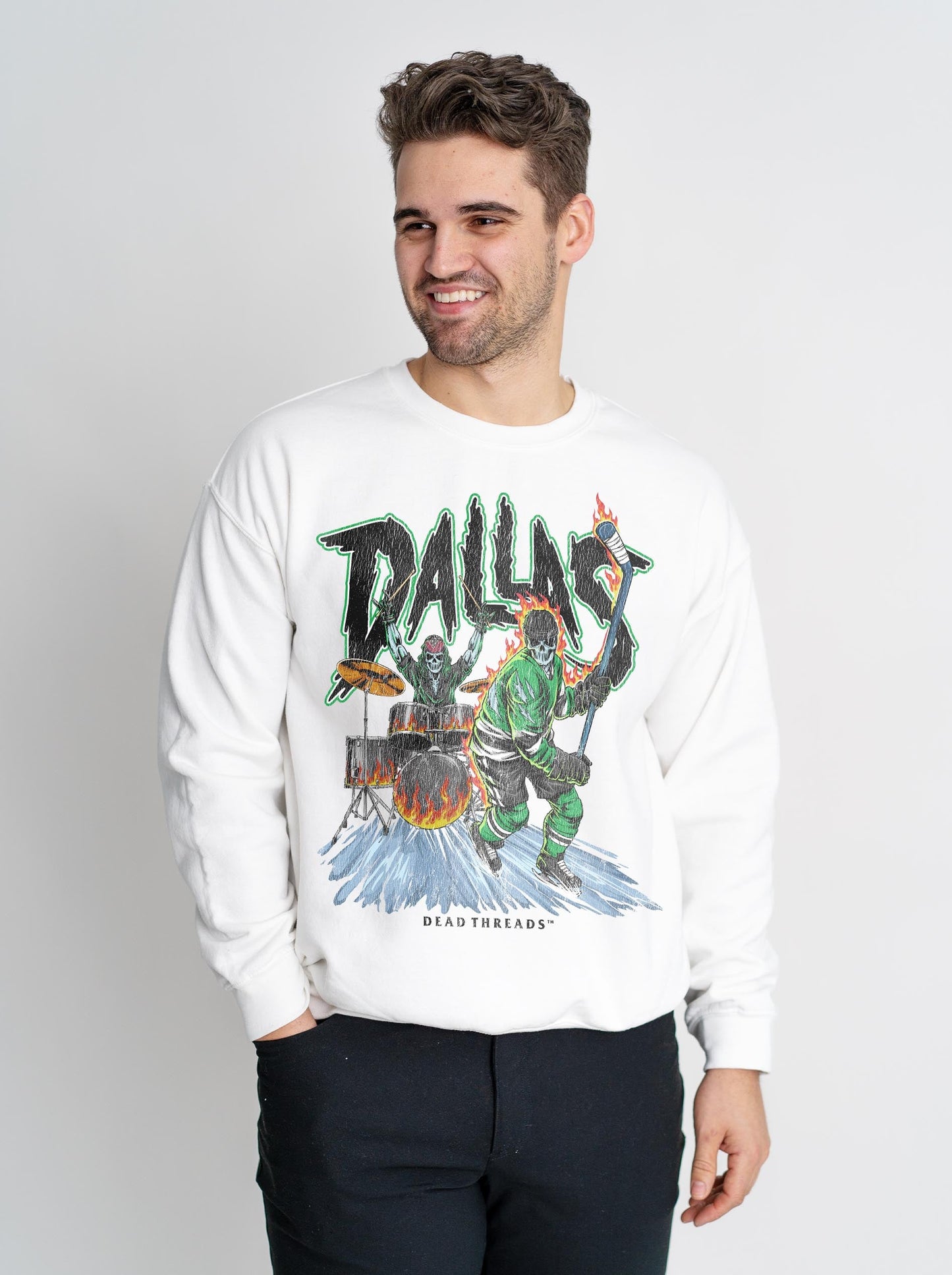 DALLAS HOCKEY CREWNECK SWEATSHIRT – Sweatshirt – Dead Threads Apparel