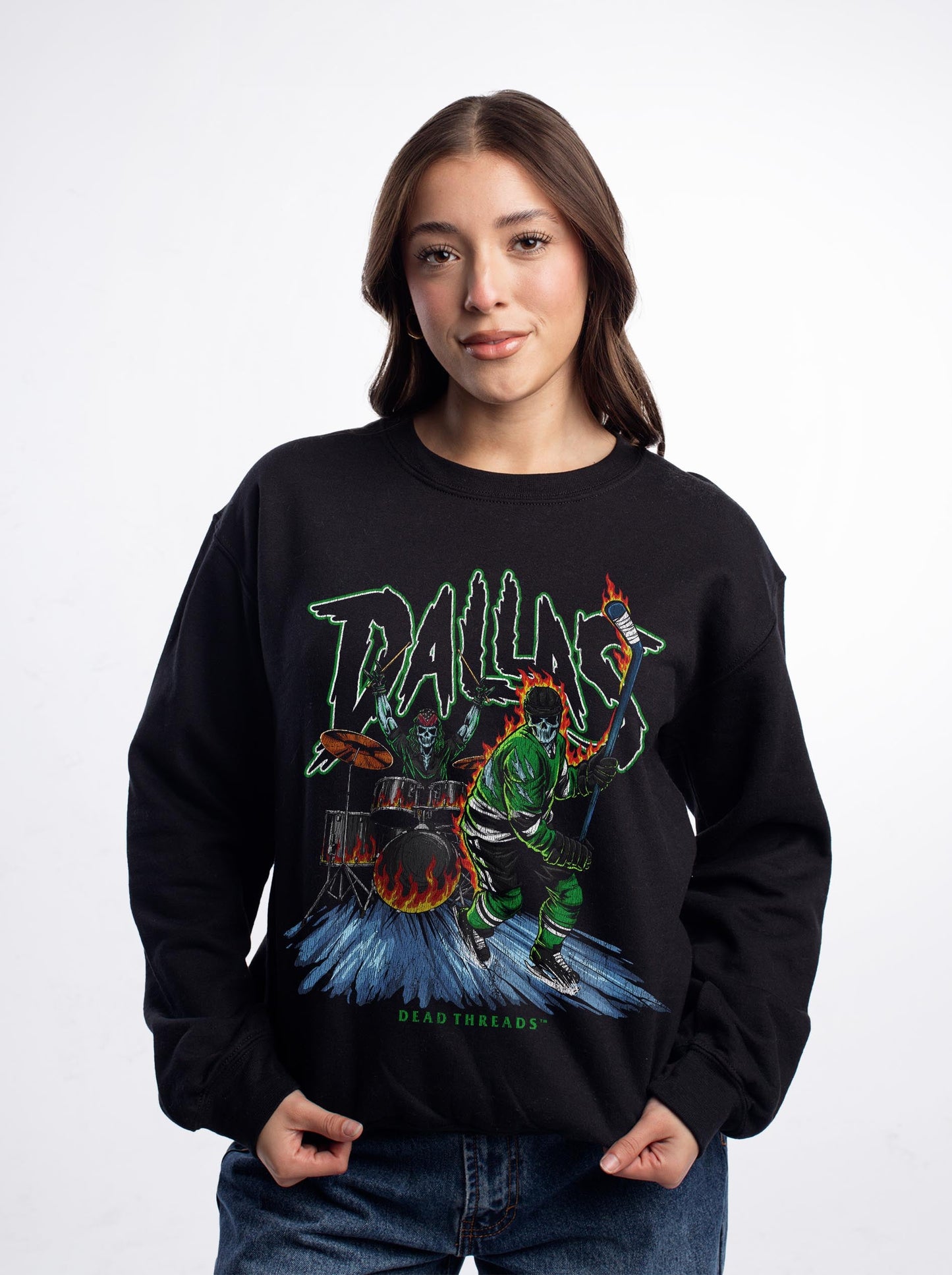 DALLAS HOCKEY CREWNECK SWEATSHIRT – Sweatshirt – Dead Threads Apparel