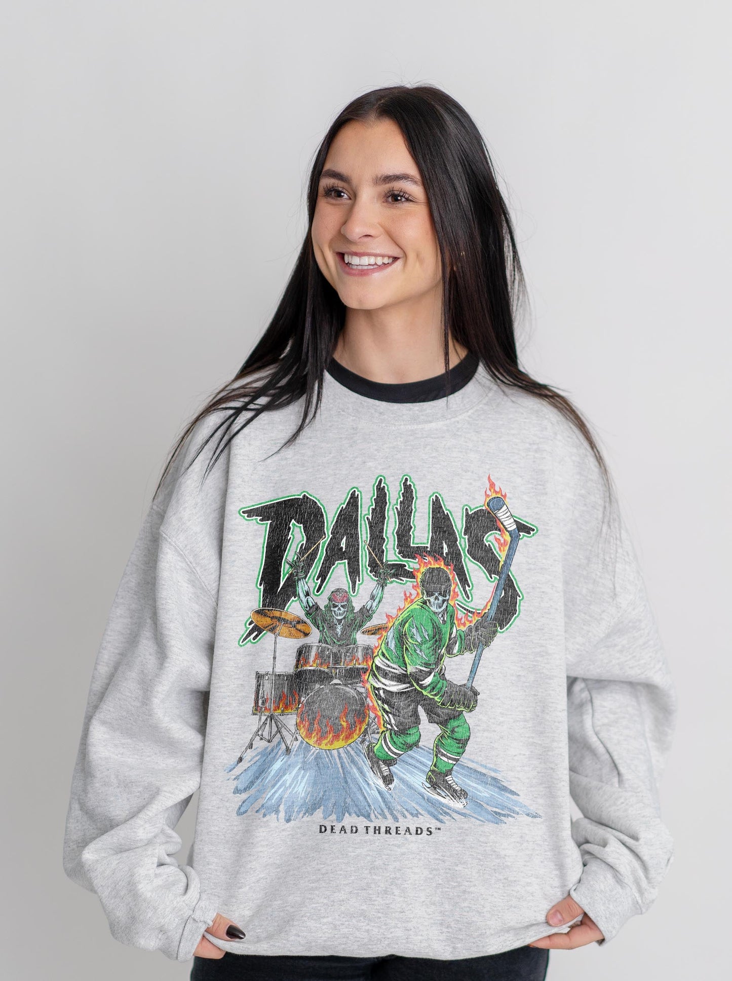 DALLAS HOCKEY CREWNECK SWEATSHIRT – Sweatshirt – Dead Threads Apparel