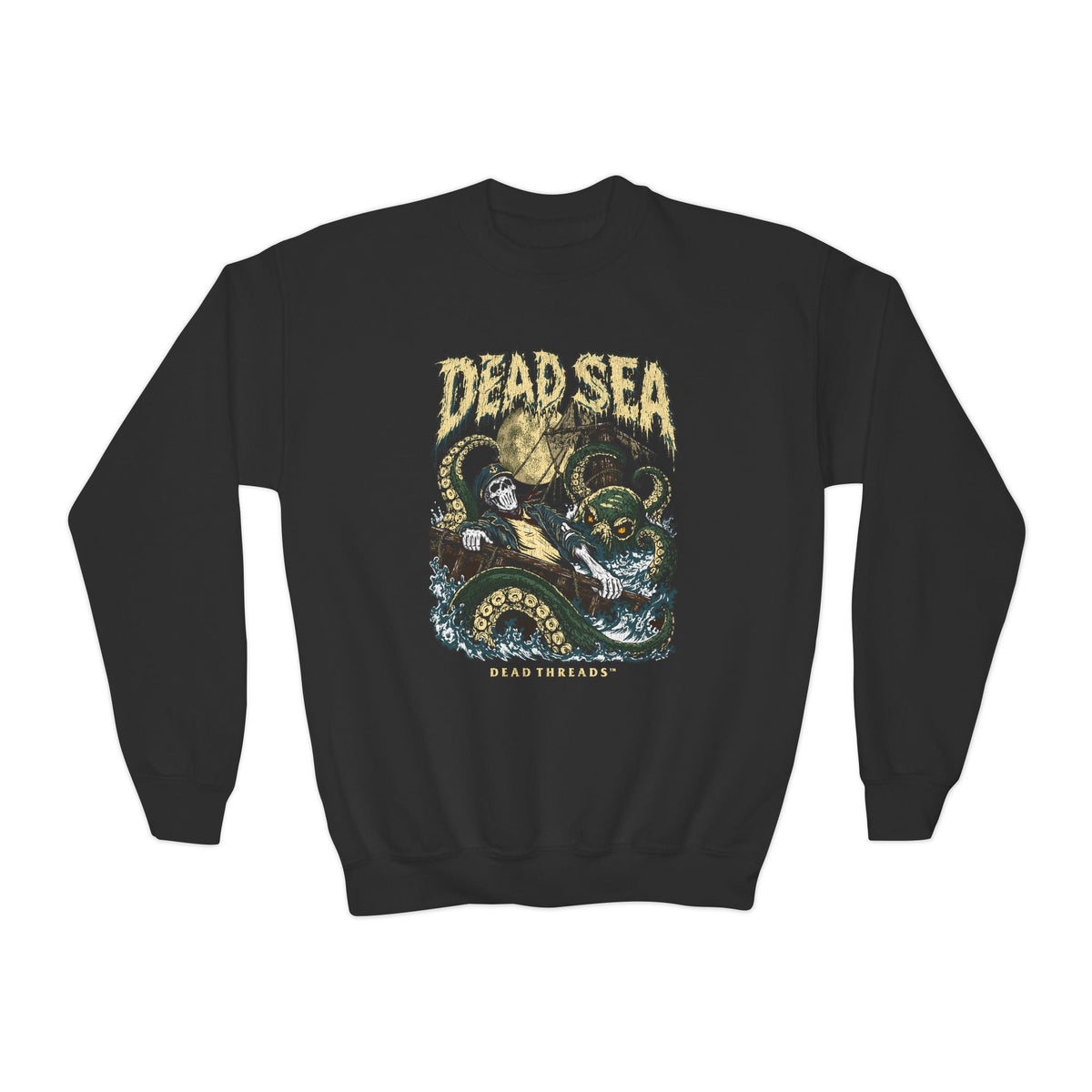 DEAD SEA (KIDS) CREWNECK SWEATSHIRT - Halloween Limited Drop – Kids clothes – Dead Threads Apparel