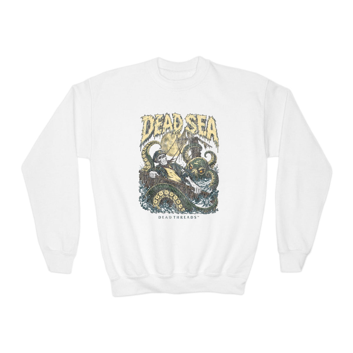 DEAD SEA (KIDS) CREWNECK SWEATSHIRT - Halloween Limited Drop – Kids clothes – Dead Threads Apparel