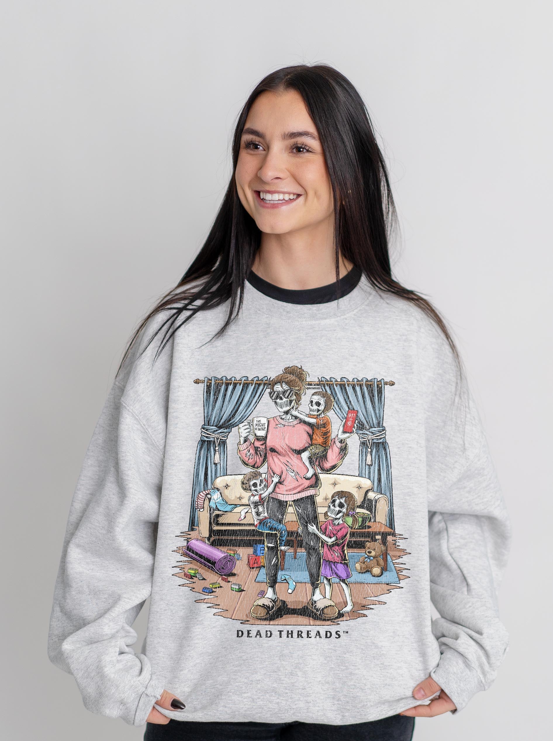 DEAD TIRED CREWNECK SWEATSHIRT – Sweatshirt – Dead Threads Apparel