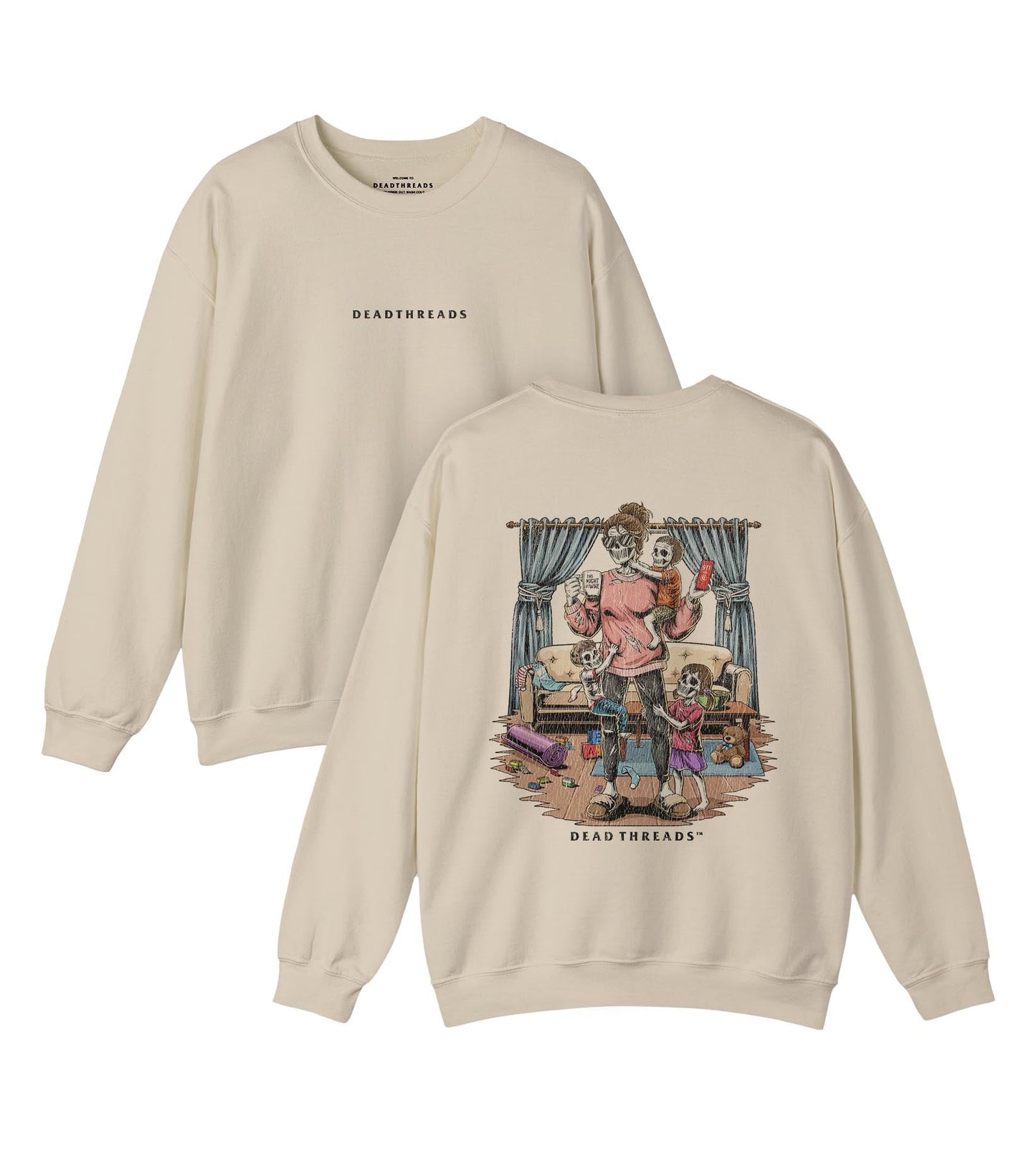 DEAD TIRED - “DT ESSENTIAL" CREWNECK SWEATSHIRT – Sweatshirt – Dead Threads Apparel