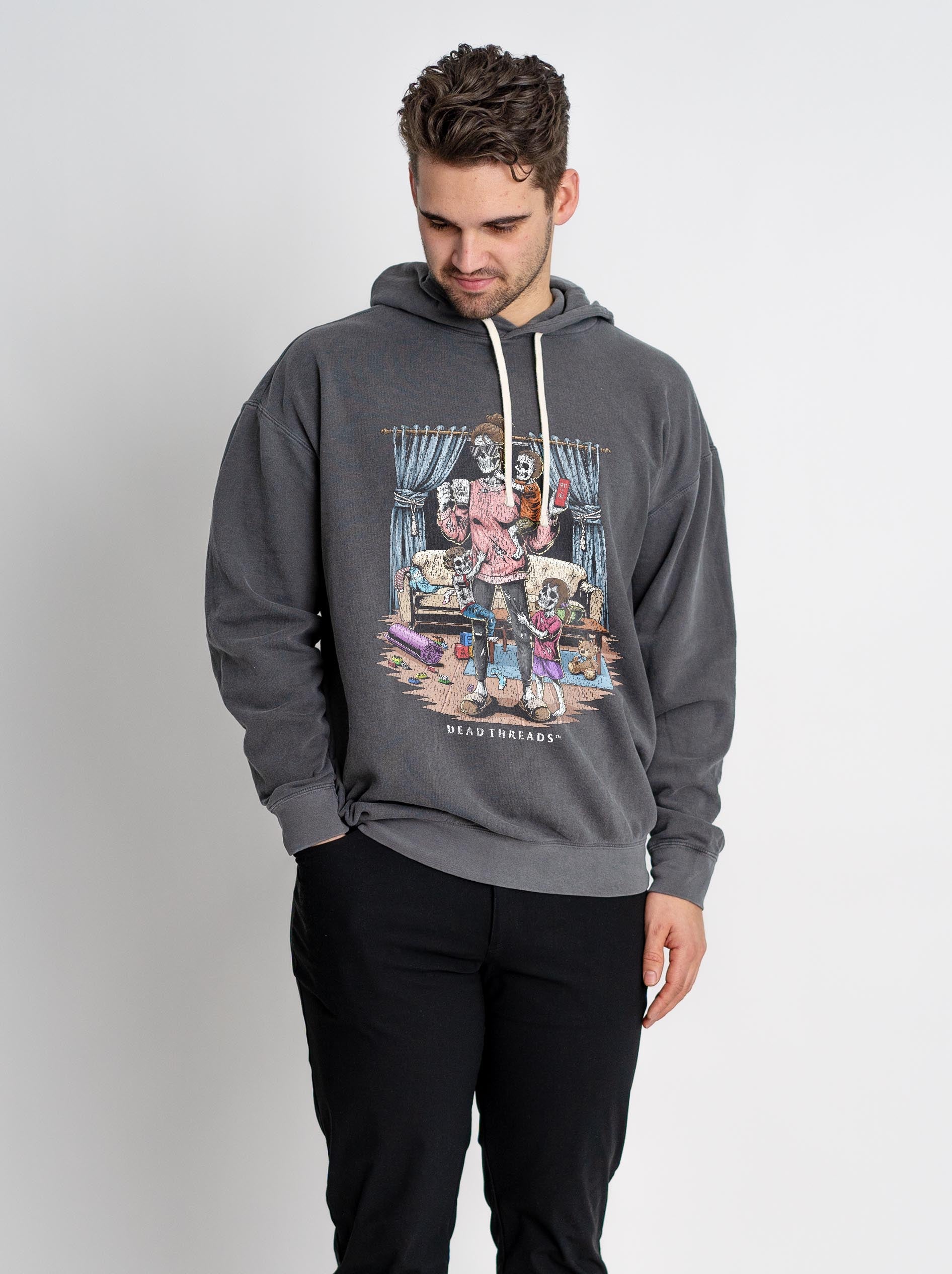 DEAD TIRED - LIGHTWEIGHT HOODIE – Hoodie – Dead Threads Apparel
