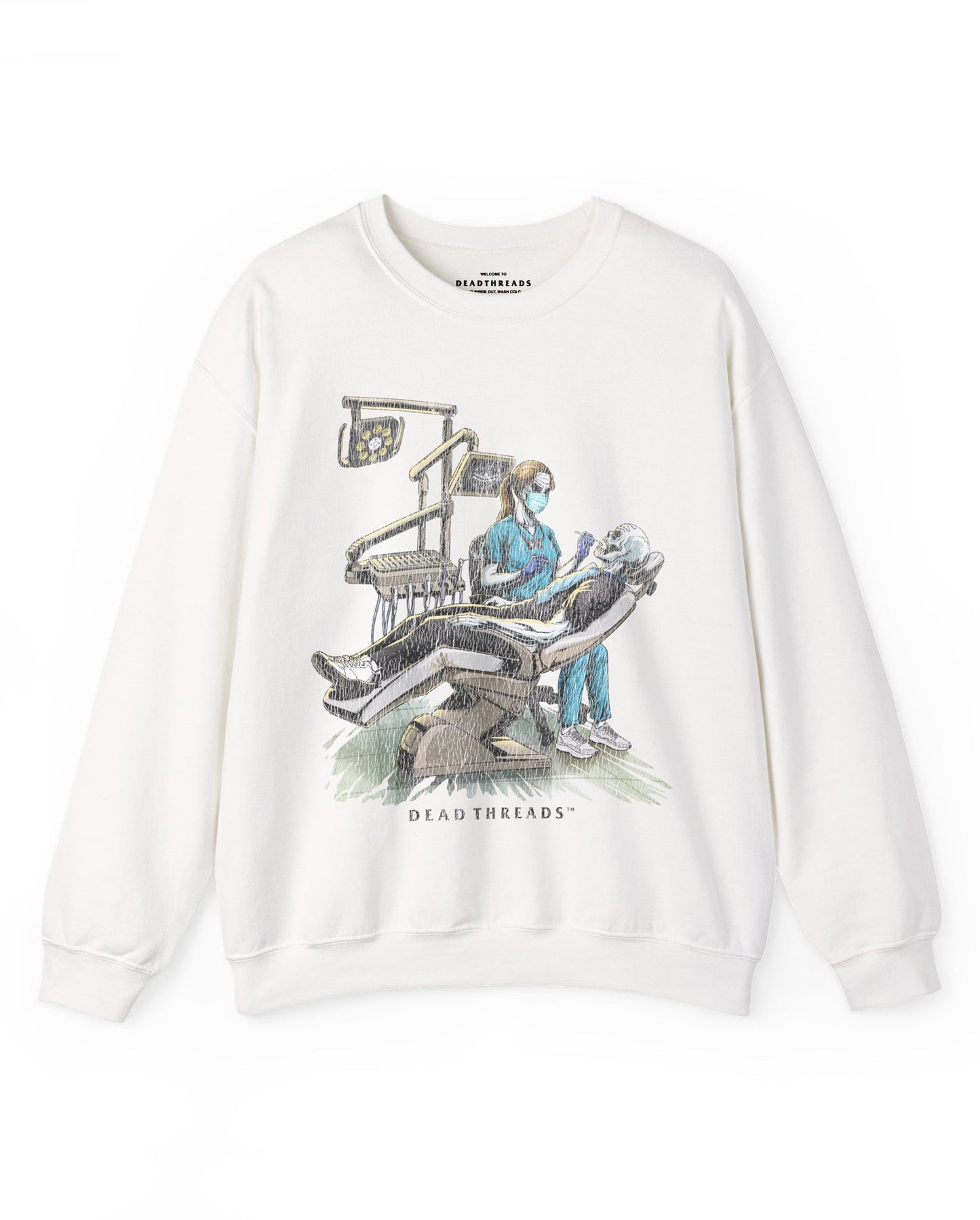 DEADLY DENTAL (FEMALE) CREWNECK SWEATSHIRT – Sweatshirt – Dead Threads Apparel