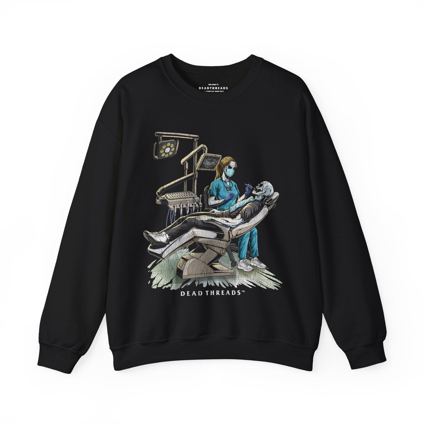 DEADLY DENTAL (FEMALE) CREWNECK SWEATSHIRT – Sweatshirt – Dead Threads Apparel