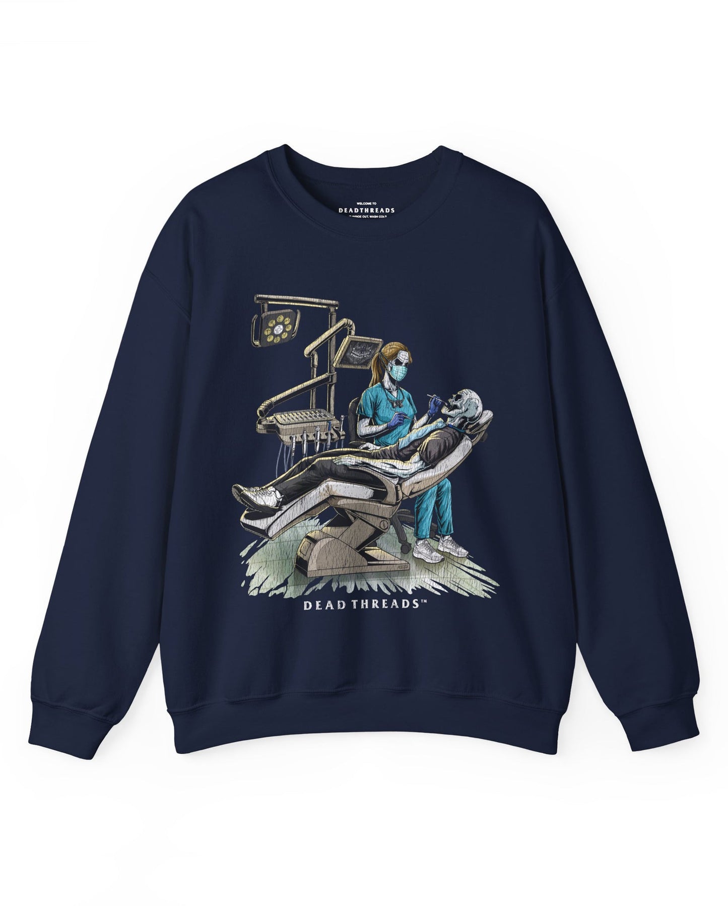 DEADLY DENTAL (FEMALE) CREWNECK SWEATSHIRT – Sweatshirt – Dead Threads Apparel